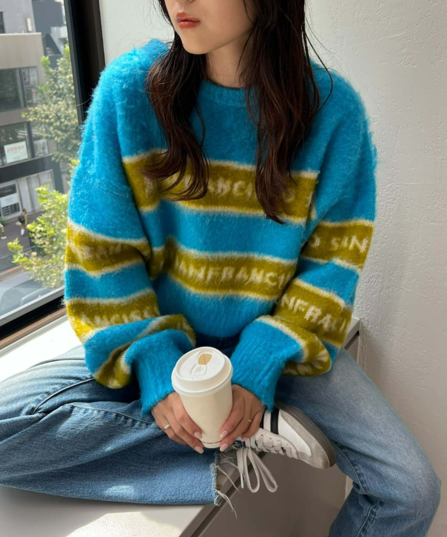 CIAOPANIC TYPY】ブラッシングジャガードロゴニット | OUTLET