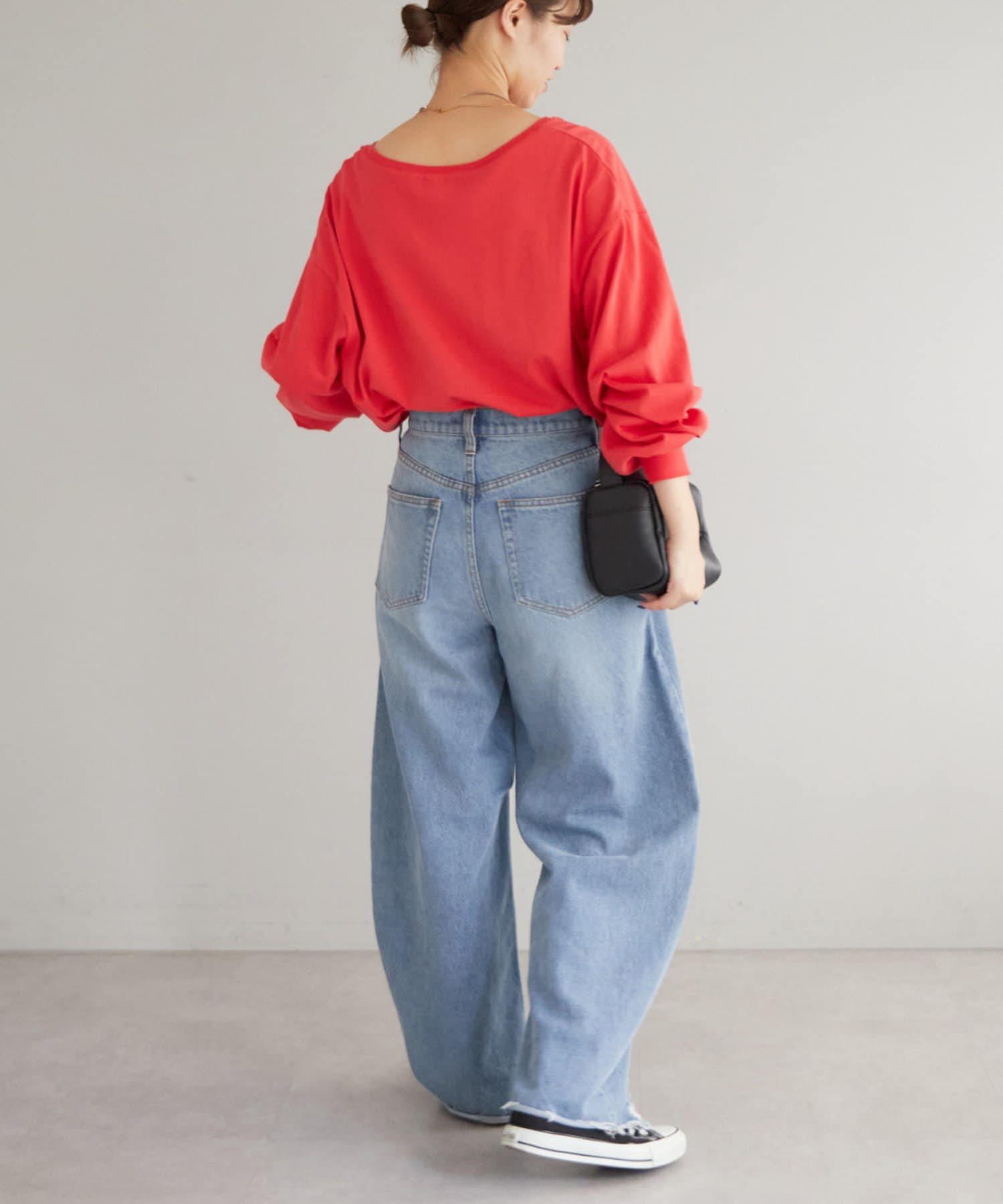 OUTLET(アウトレット) 【CIAOPANIC TYPY】ルーズボリュームスリーブカレッジチュニックTEE