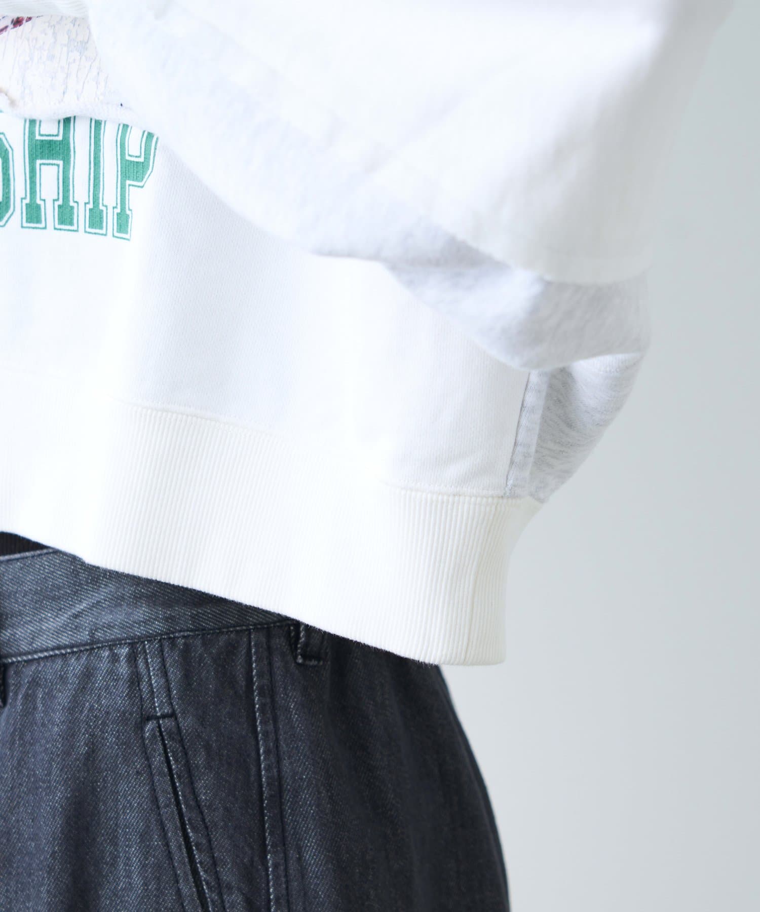 OUTLET(アウトレット) 【CIAOPANIC TYPY】リメイククロップド切り替えスウェット