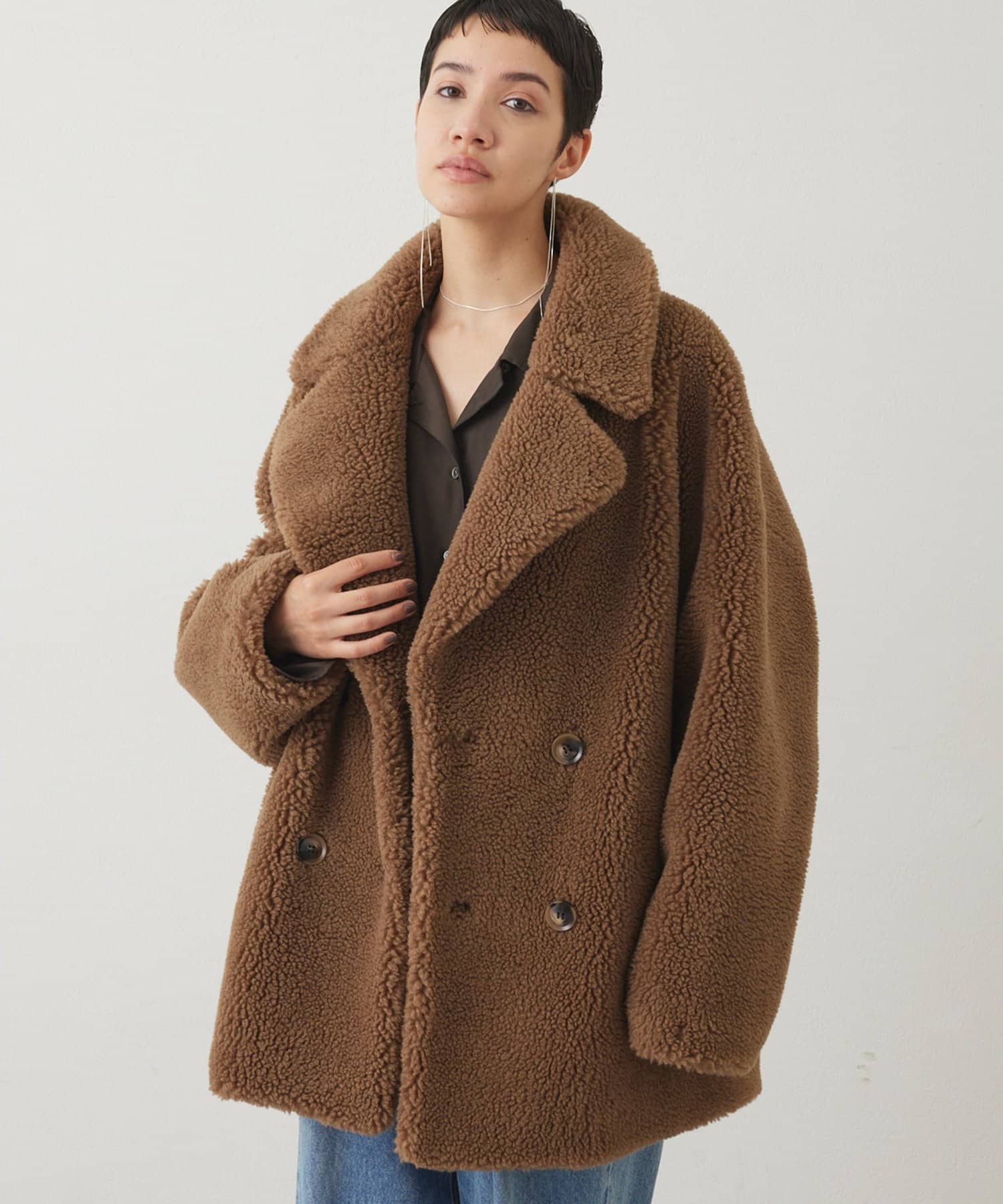 定価58300円ショットボアカラーWコート THE PAUSE】ボアダブルコート | Whim Gazette(ウィム ガゼット