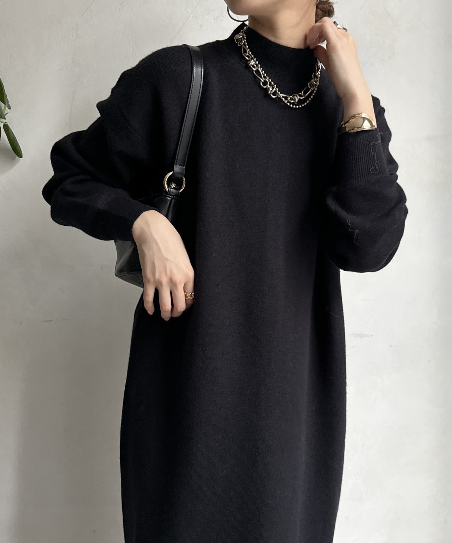 DOUDOU(ドゥドゥ) 【WEB限定】アンサンブルニットワンピース