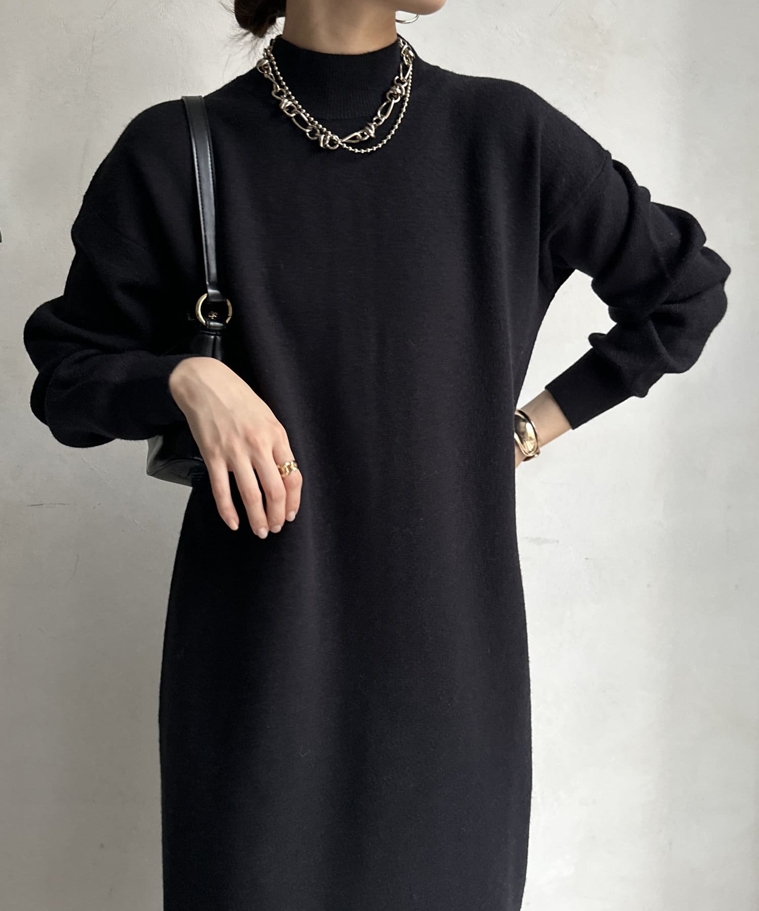 DOUDOU(ドゥドゥ) 【WEB限定】アンサンブルニットワンピース