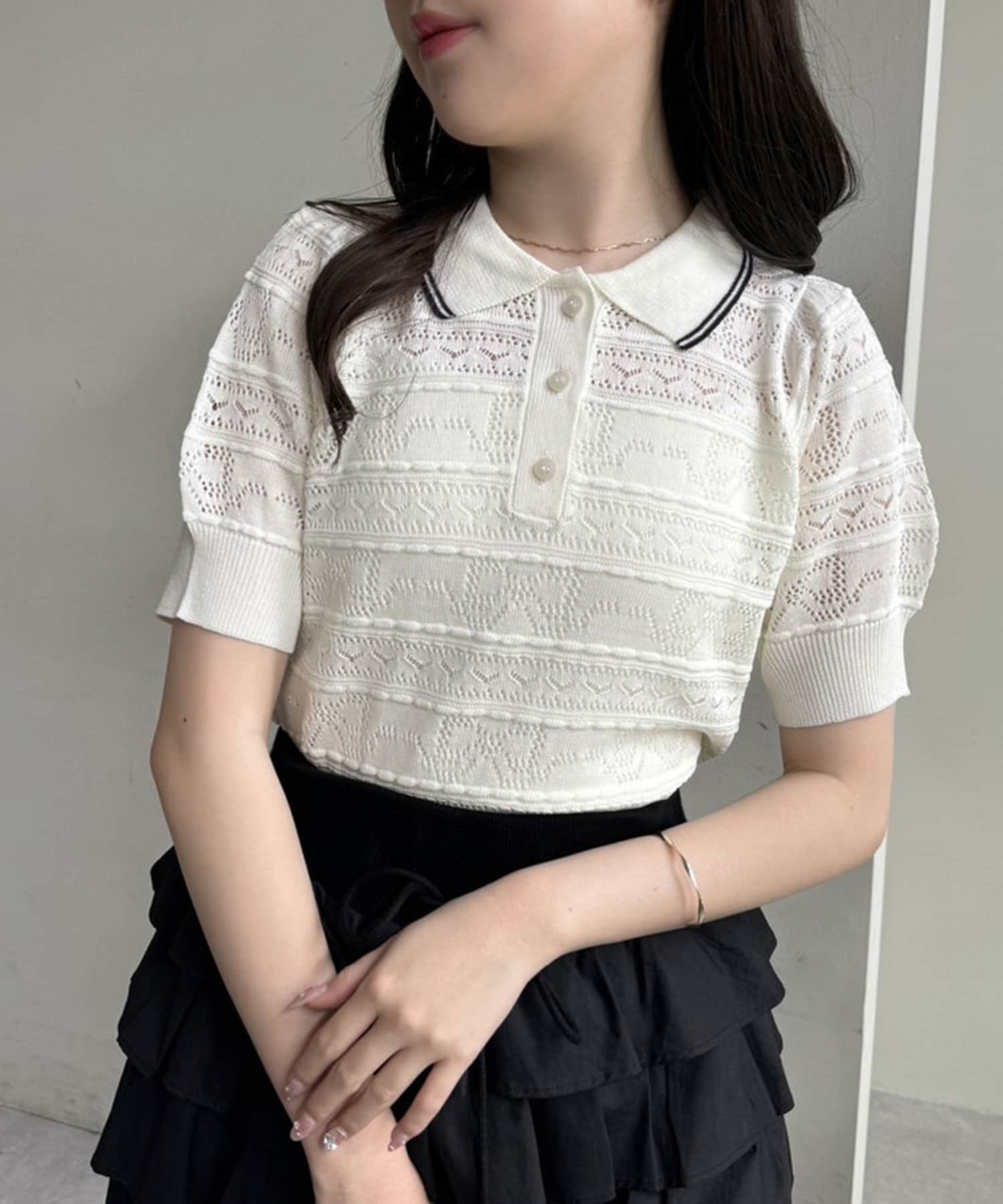 one after another】襟付きニット | NICE CLAUP / OLIVE des OLIVE