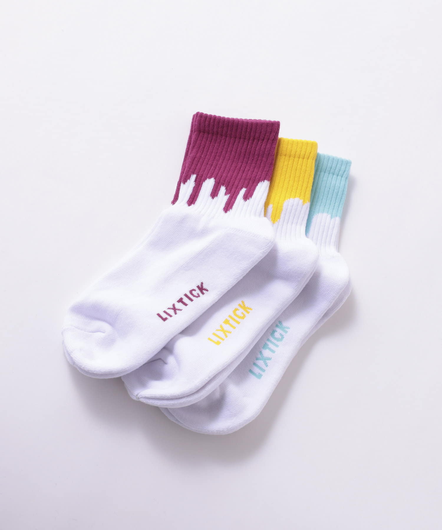 WHO’S WHO gallery(フーズフーギャラリー) 【LIXTICK】DRIP SOCKS 3PACK 4TH