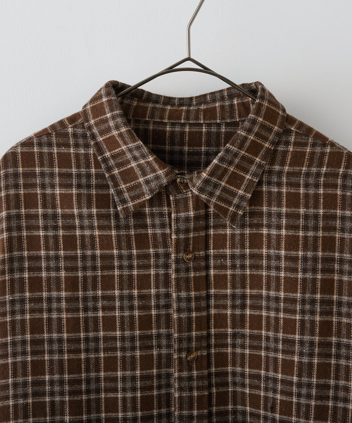 Kastane whimsic チェックシャツ ブラウン PAL GROUP OUTLET - 【ブラウン】【Kastane】【WHIMSIC