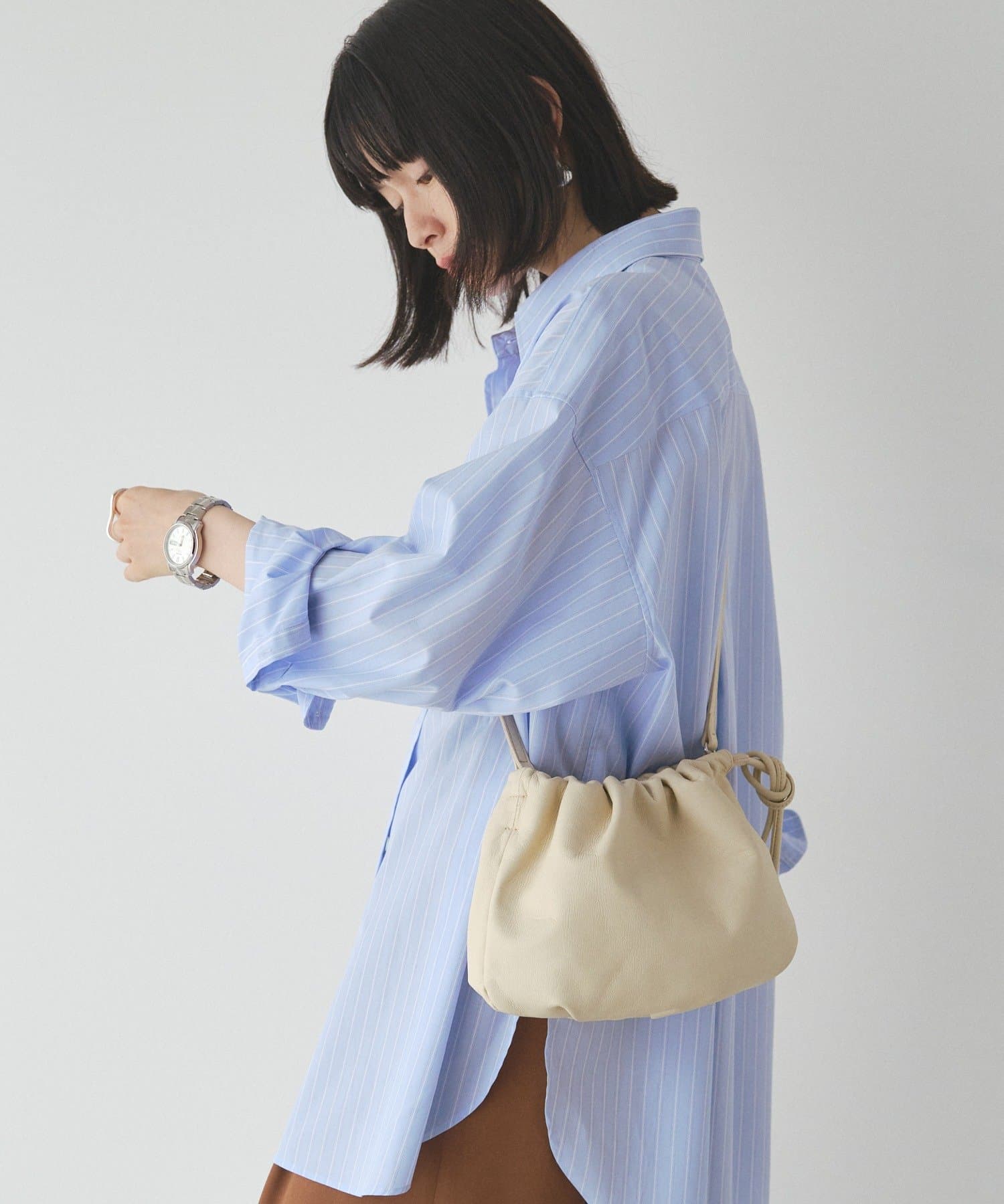 russet(ラシット) インフルエンサースタッフ［chi企画］/【名品】レザー4WAY巾着ショルダーバッグ