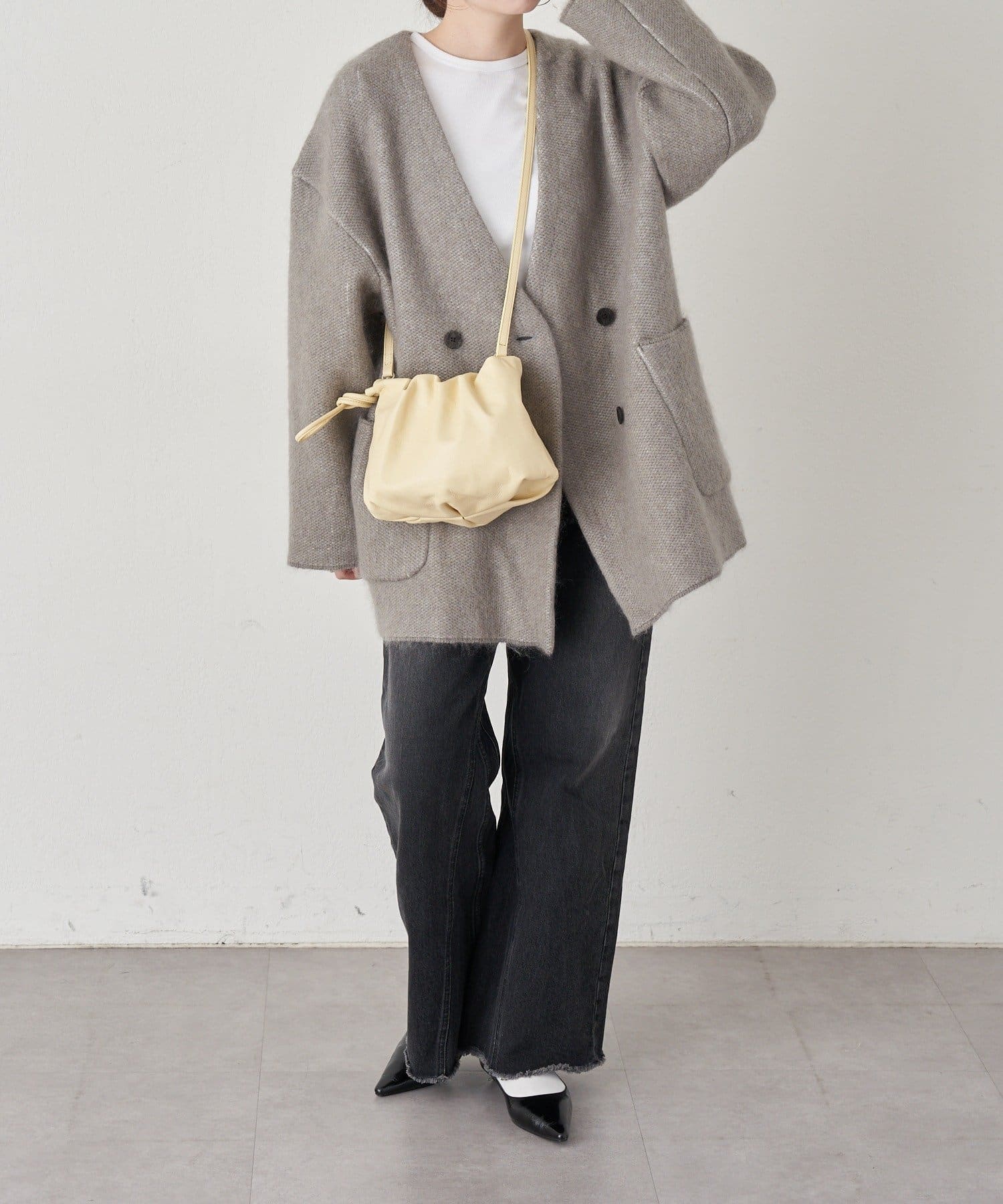 russet(ラシット) レザー巾着4WAYショルダーバッグ