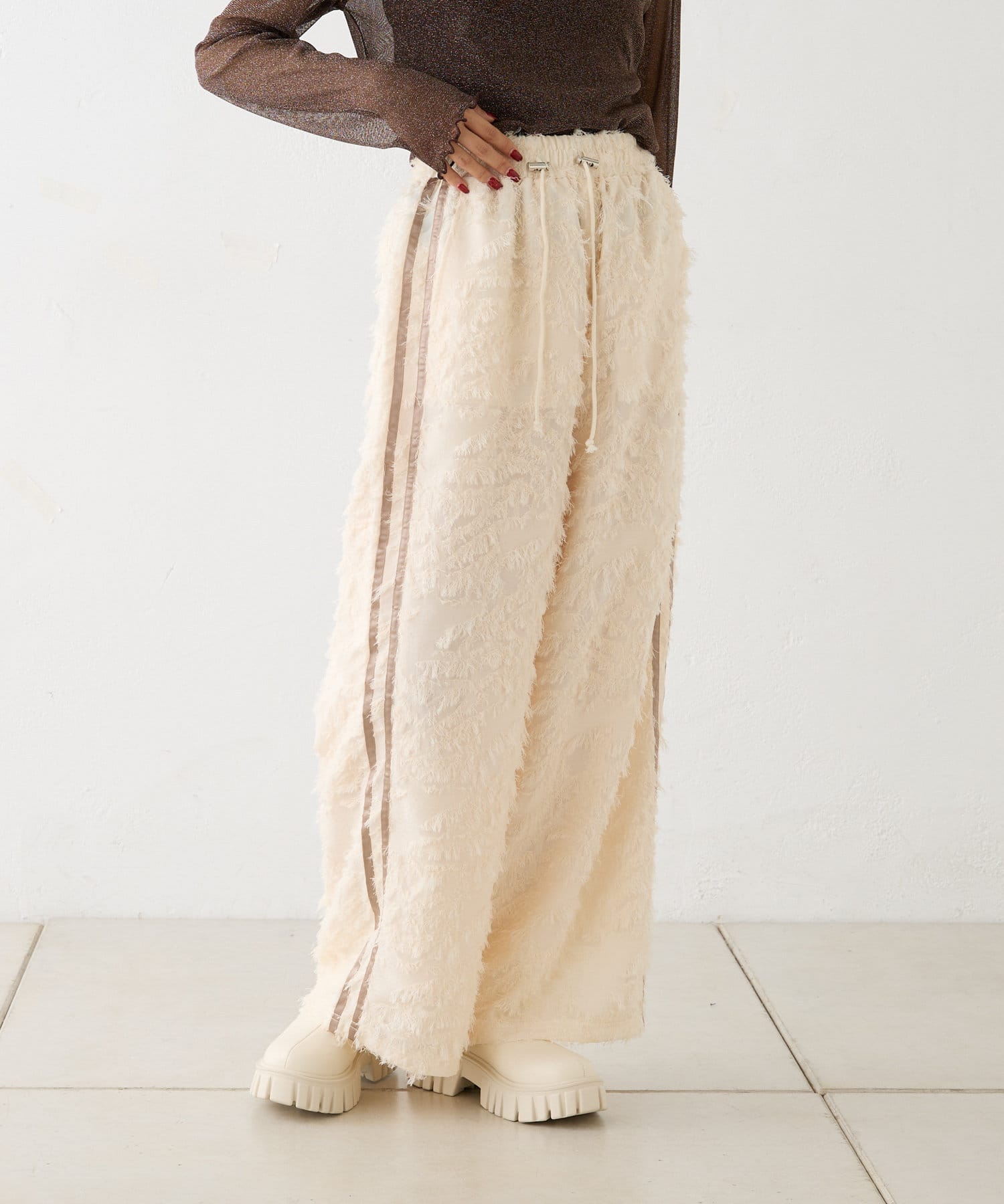 ラインジャガードパンツ | w closet(ダブルクローゼット)レディース