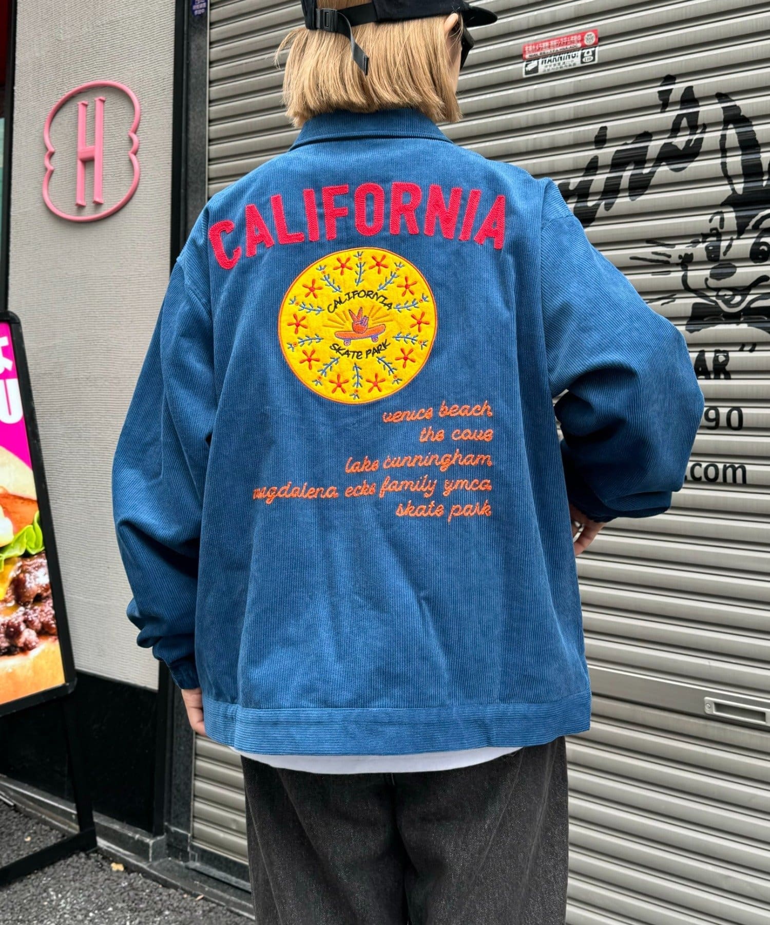 セットアップ　ジャケット　コーデュロイ　刺繍　90s　バギーパンツ　アメカジ セットアップジャケットコーデュロイ刺繍90sバギーパンツアメカジ