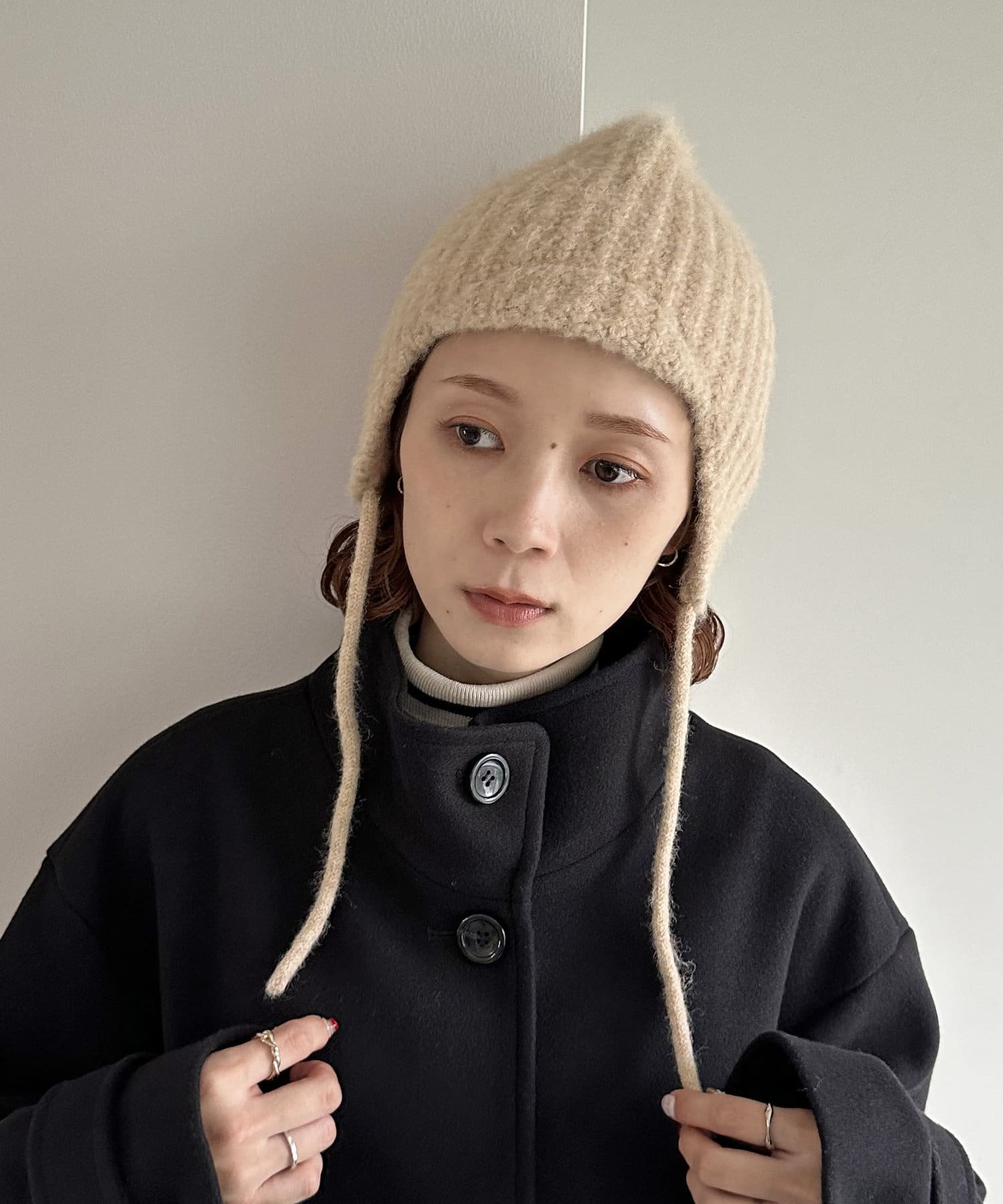 sculptorシークインノルディックイヤーフラップビーニー sculptor ニット ビーニー sculptor シークインノルディックイヤー