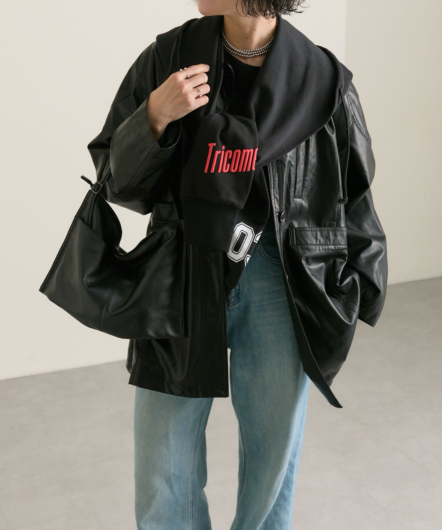 Tricomer(トリコメル)】SWEAT HOODIE MUFFLER/スウェット