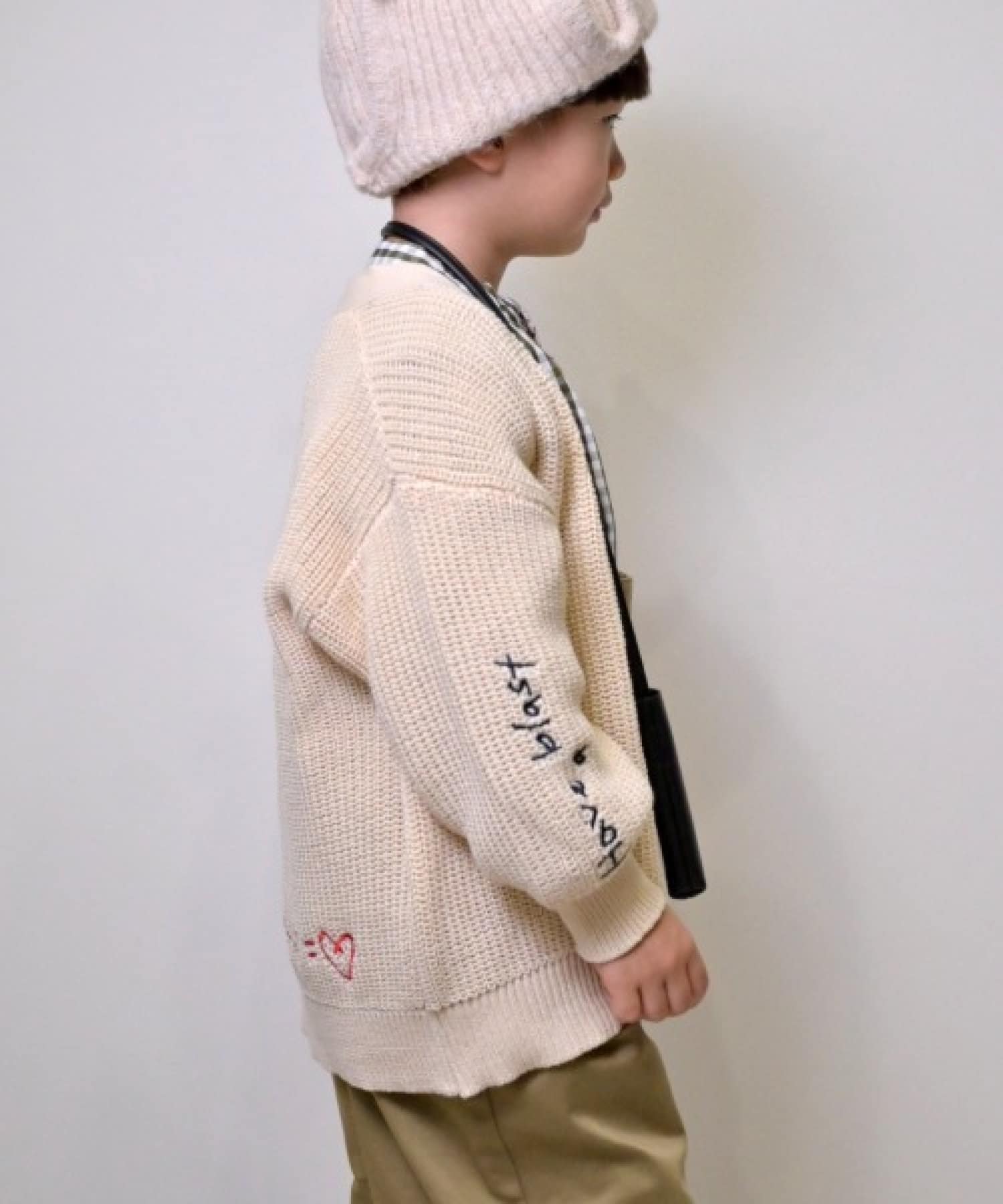 KIDS】ポイント刺繍ニットカーデ | CIAOPANIC TYPY(チャオ