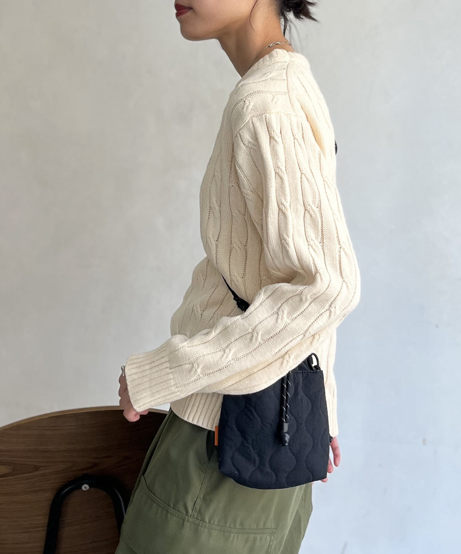 「CPCM」 半袖ニット MEDIUM ブラック レディース U.S. POLO ASSN.】ケーブルニット半袖カーディガン | CPCM