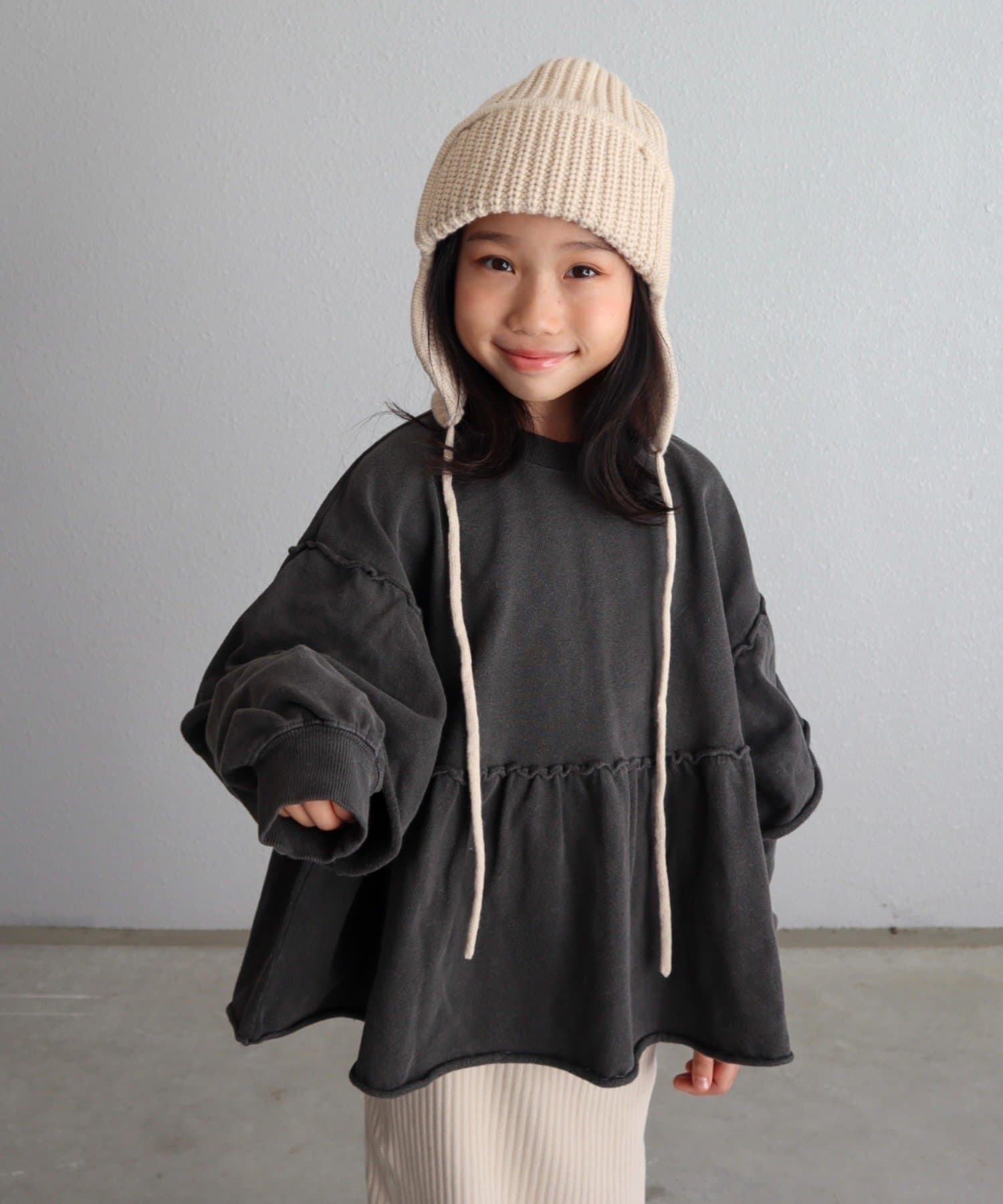 KIDS】フリルピグメント加工スウェット | CIAOPANIC TYPY(チャオ