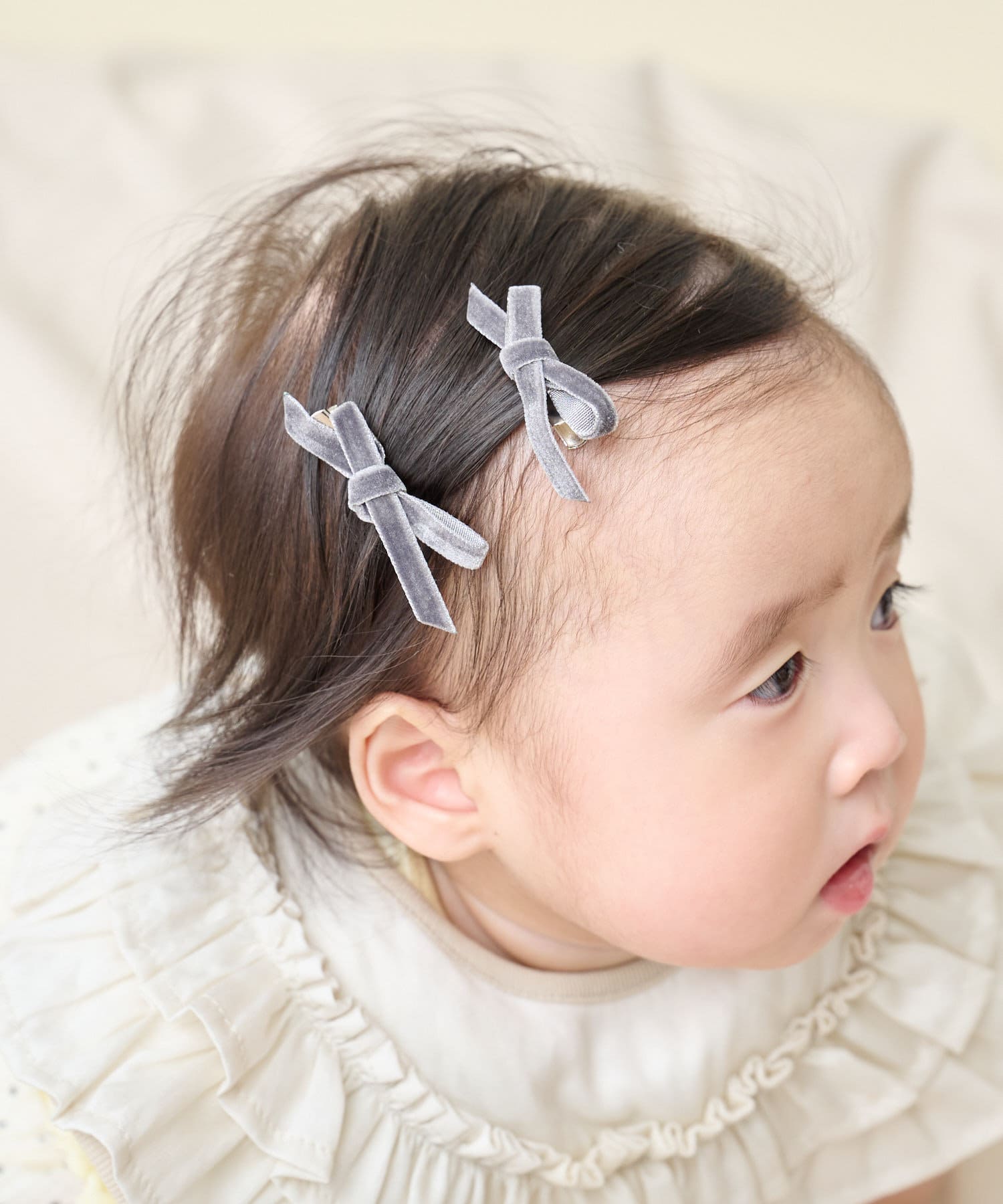 BIRTHDAY BAR(バースデイバー) KIDS HAIR PIN　ベロアリボン