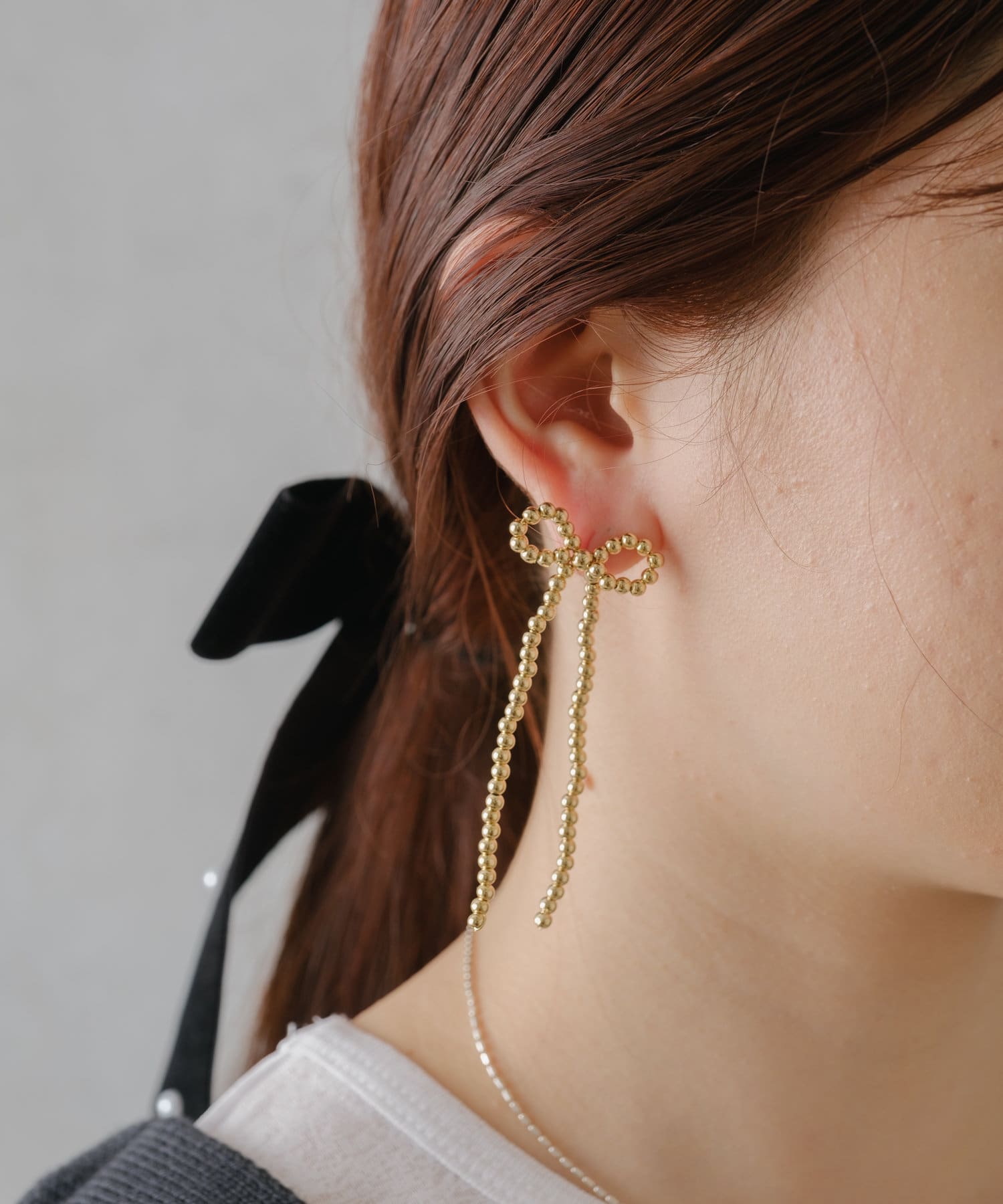 BIRTHDAY BAR(バースデイバー) Gold Ribbon Pierce