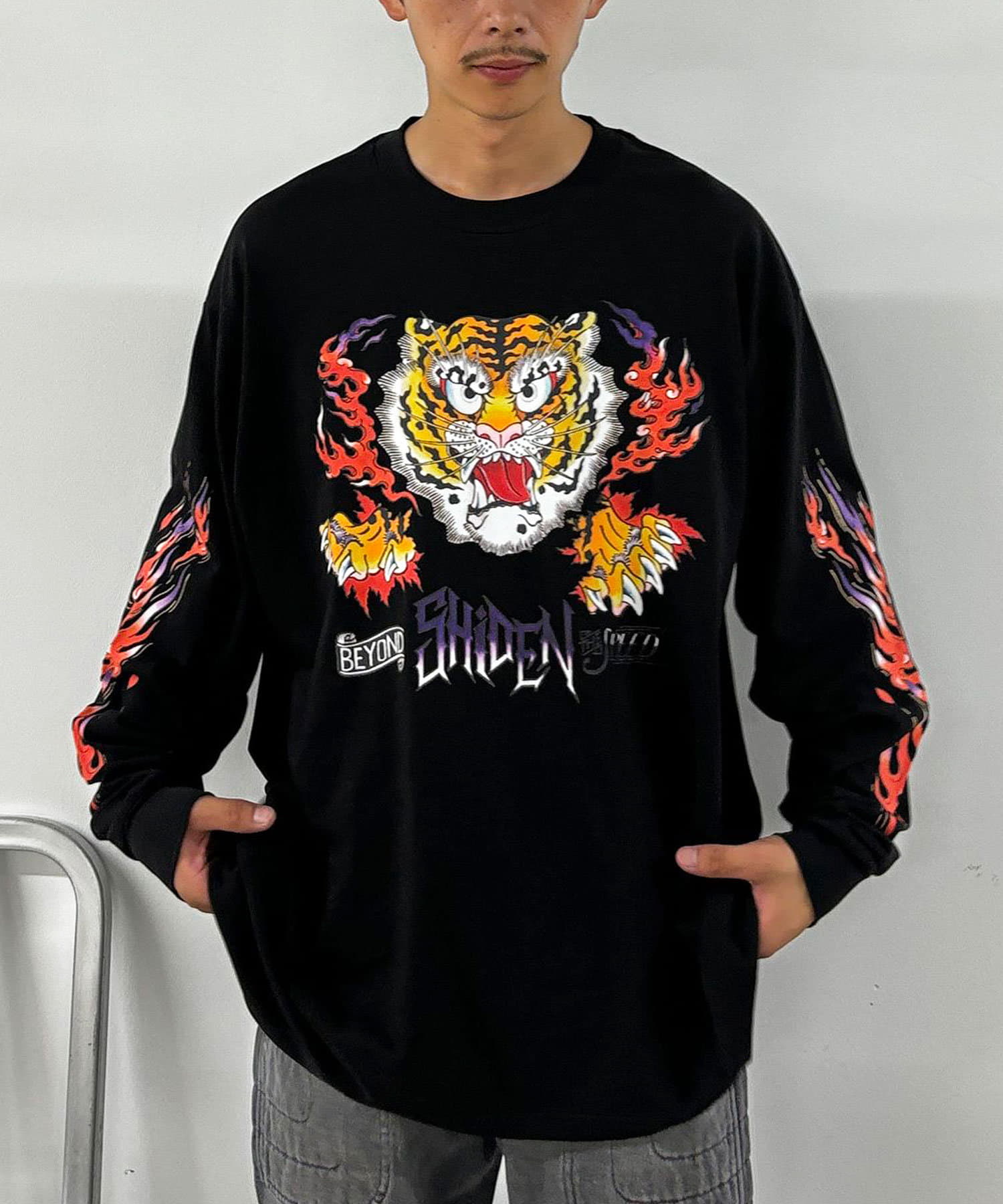 SHIDEN/紫電】L/S CREW NECK TEE - TIGER | CIAOPANIC(チャオパニック