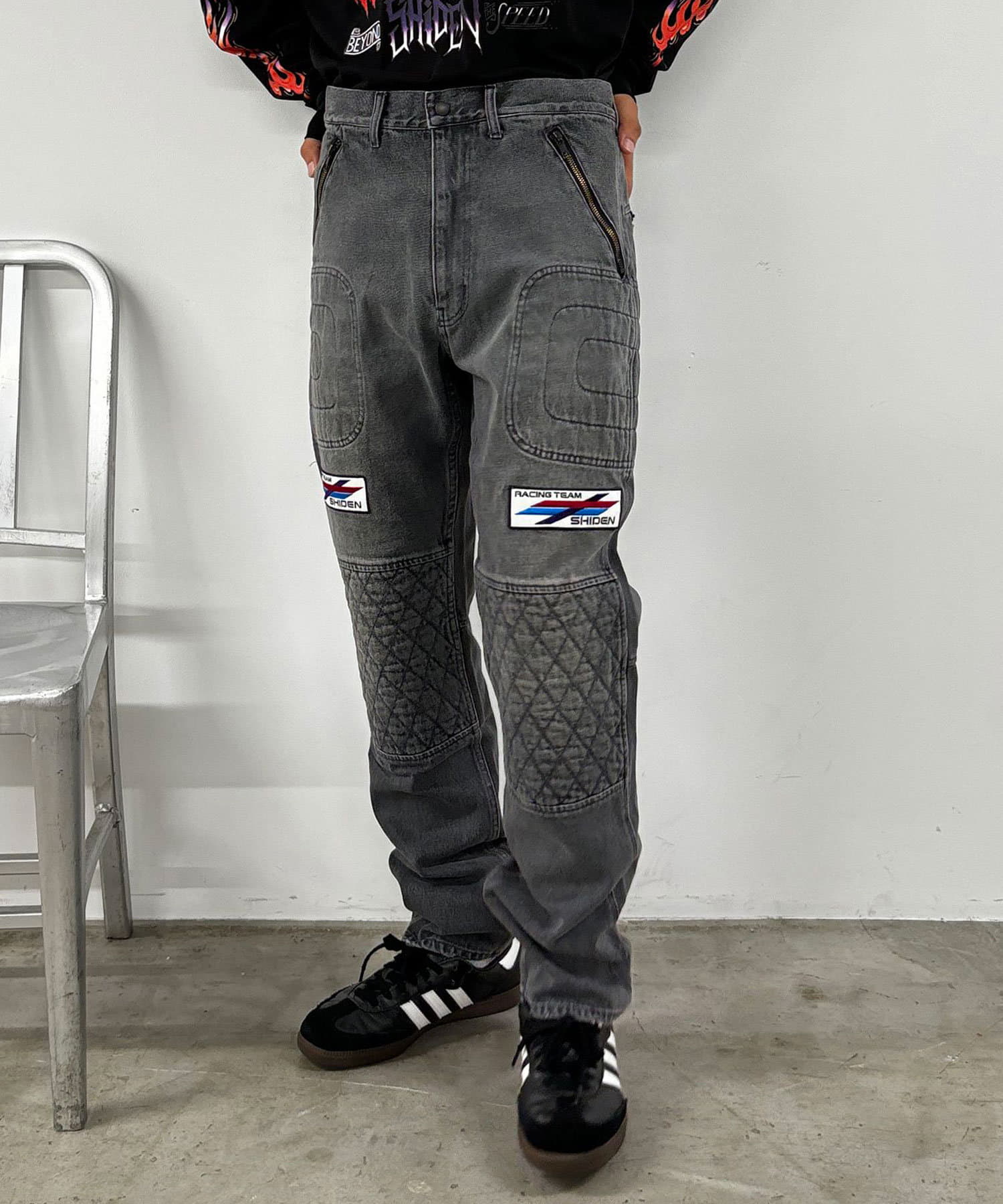 CIAOPANIC(チャオパニック) 【SHIDEN/紫電】MOTOR CYCLE PANT -13.5OZ DENIM VINTAGE