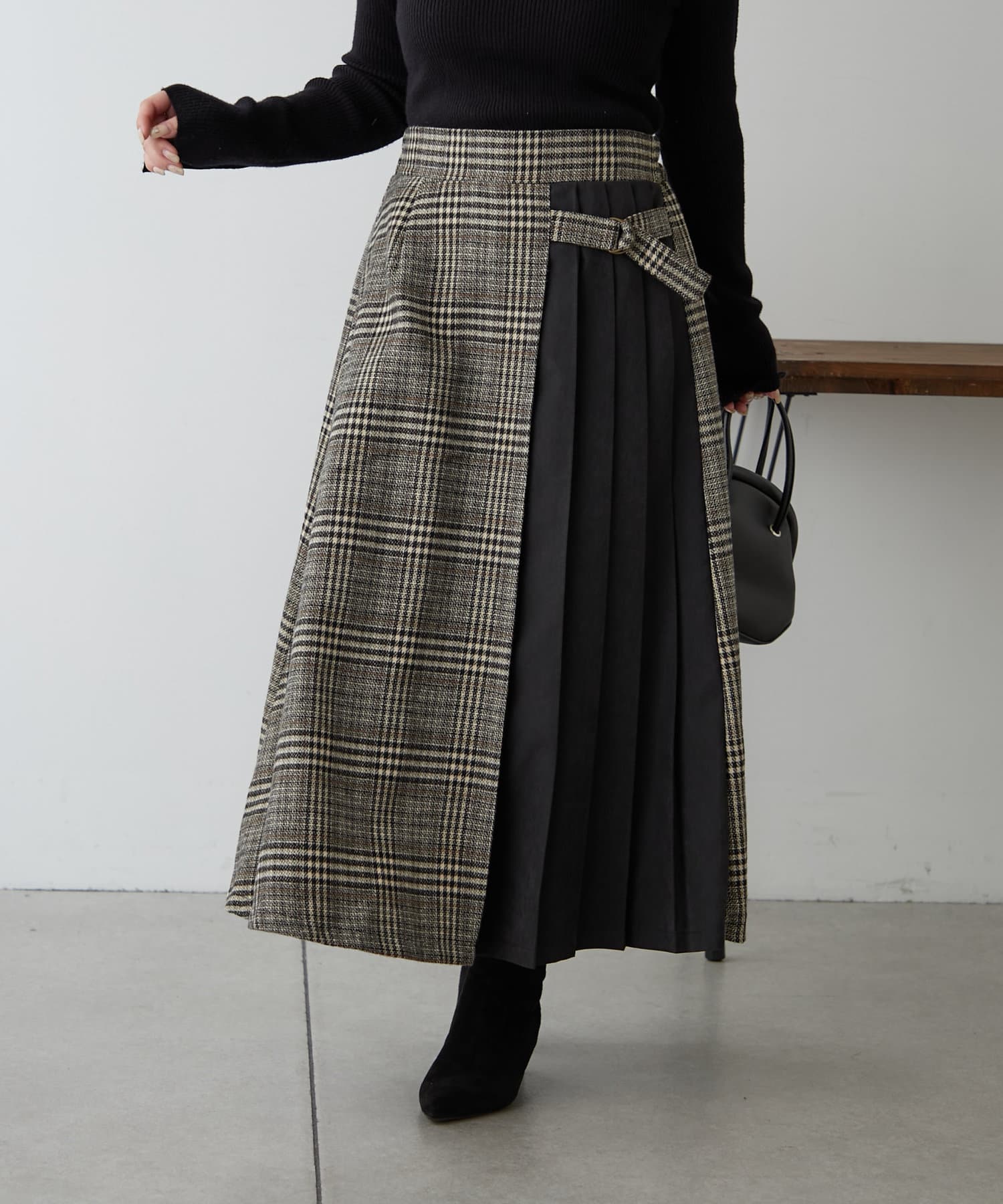 新色追加】【NAO】サイドプリーツスカート | Remind me and forever