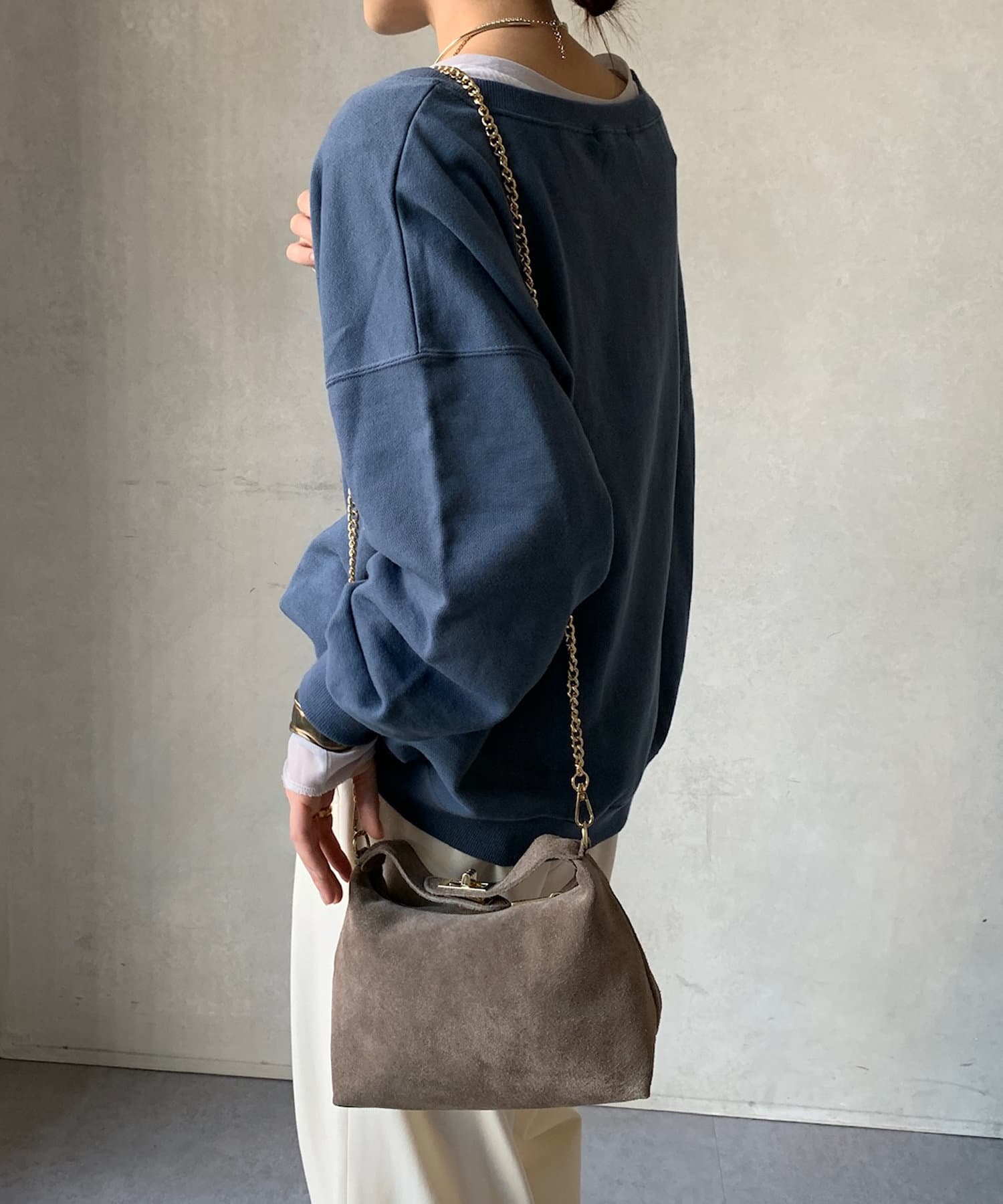 DOUDOU(ドゥドゥ) スエードハンドルバッグ