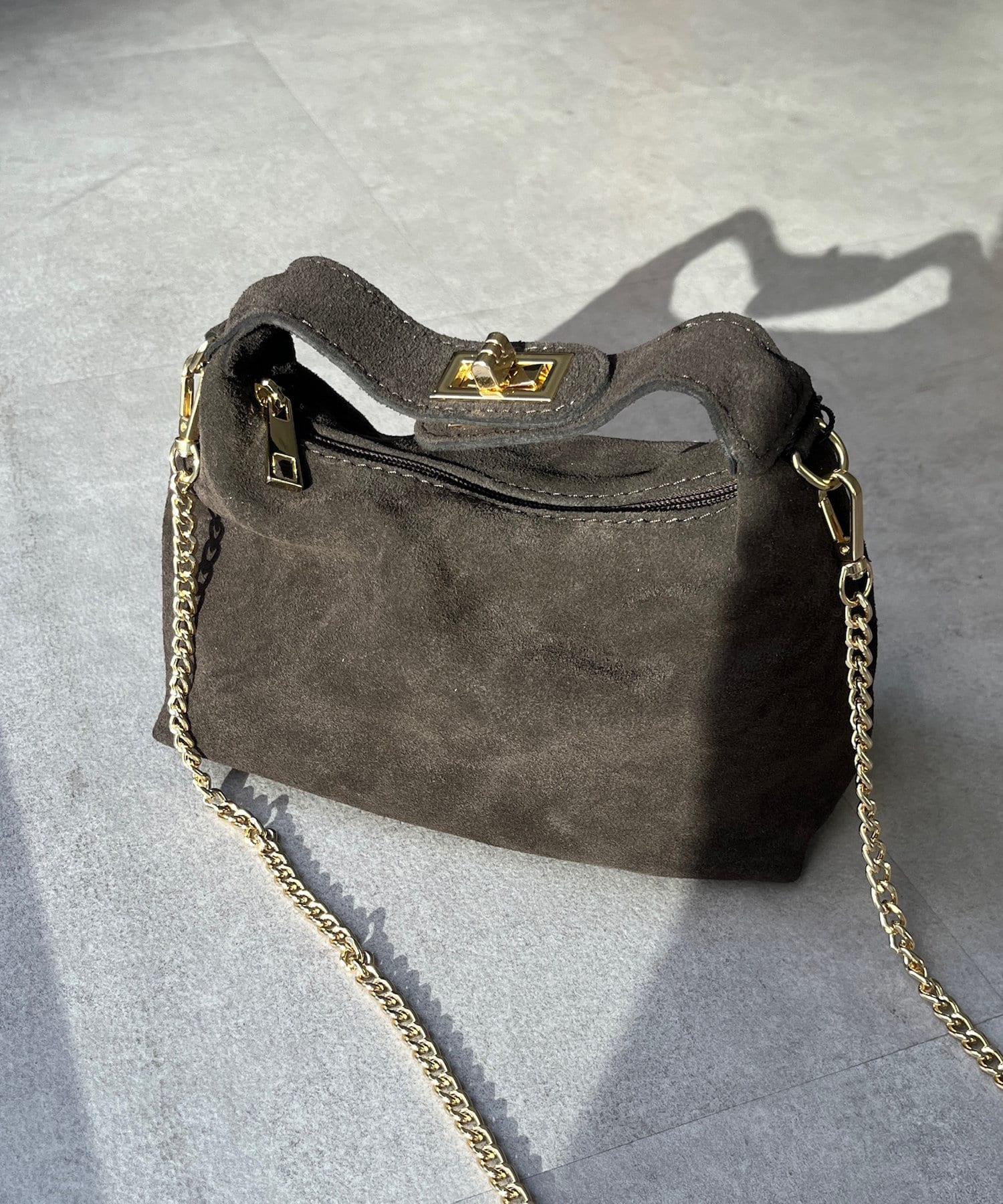 DOUDOU(ドゥドゥ) スエードハンドルバッグ