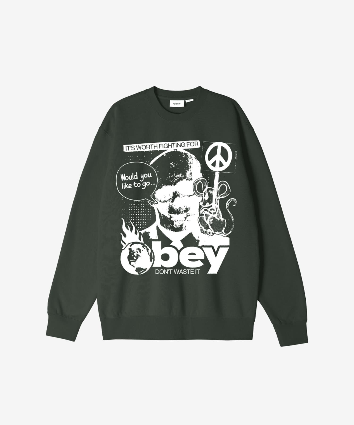 WHO'S WHO gallery(フーズフーギャラリー) メンズ 【OBEY】DON'T WASTE IT ブラウン