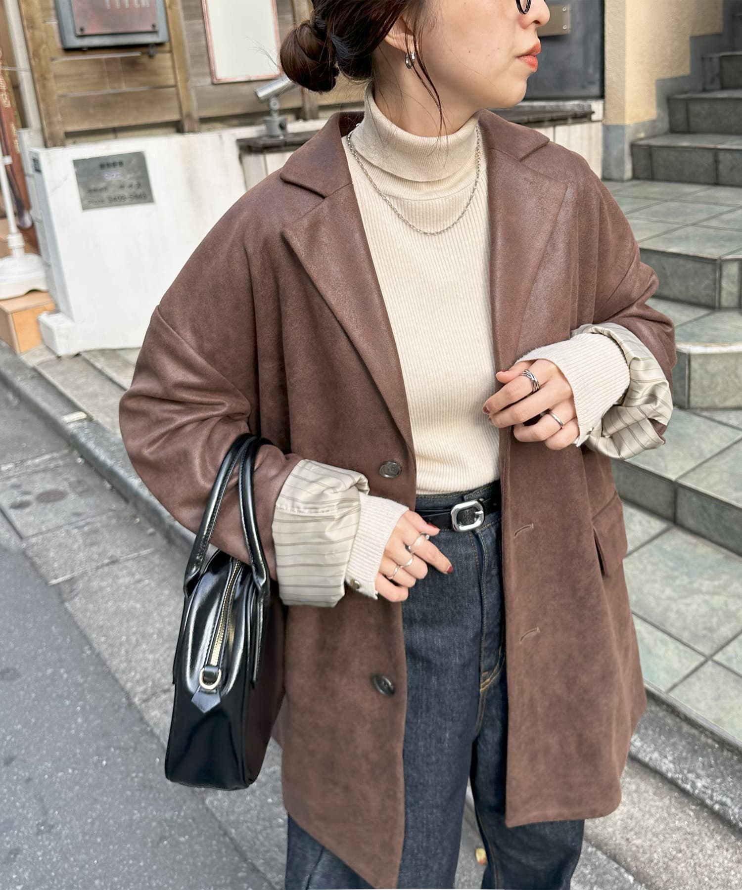 春まで使える♪】フェイクスエードジャケット≪ユニセックス