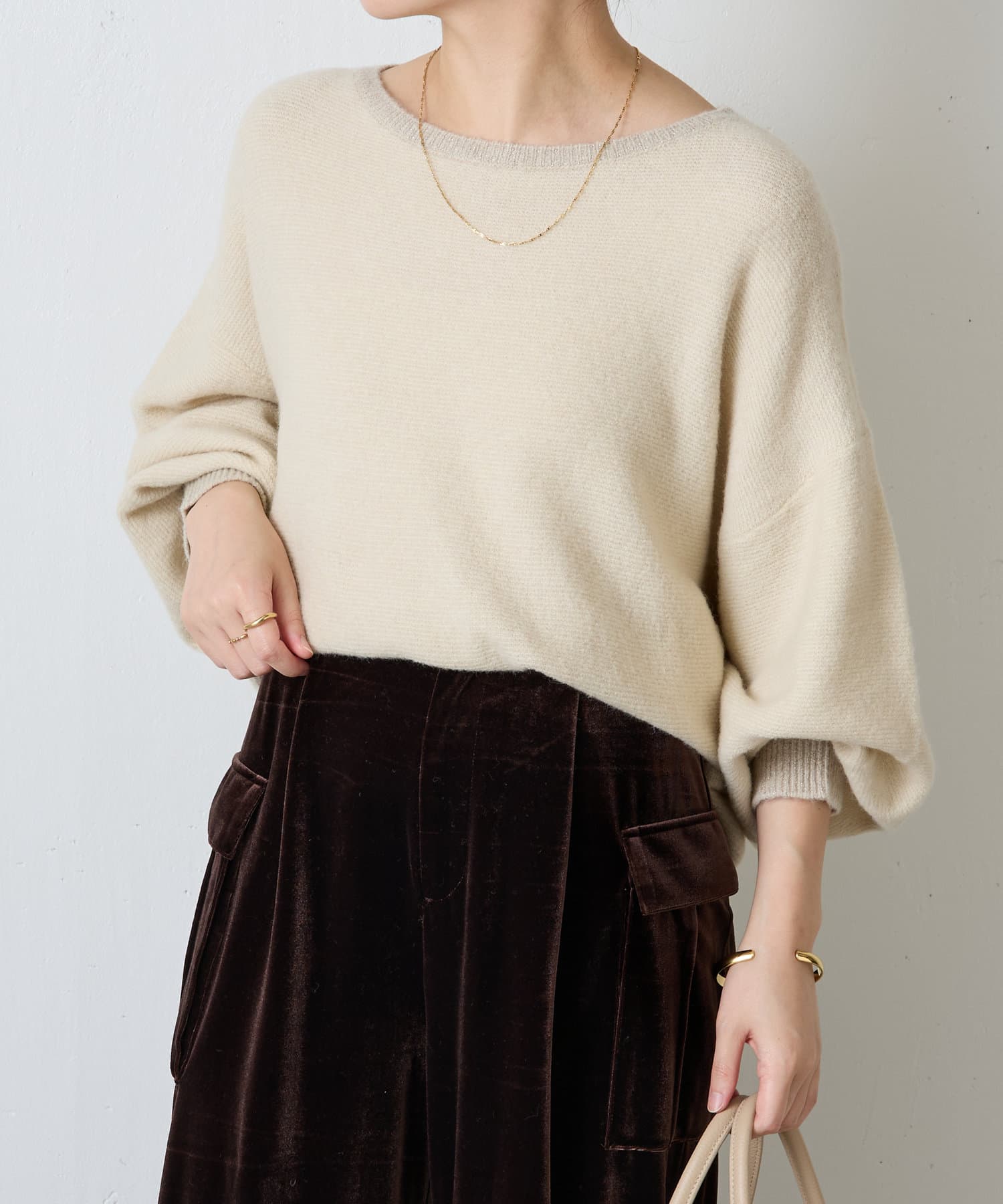 美品】コラージュガリャルダガランテ ニット シフォン袖 ウール