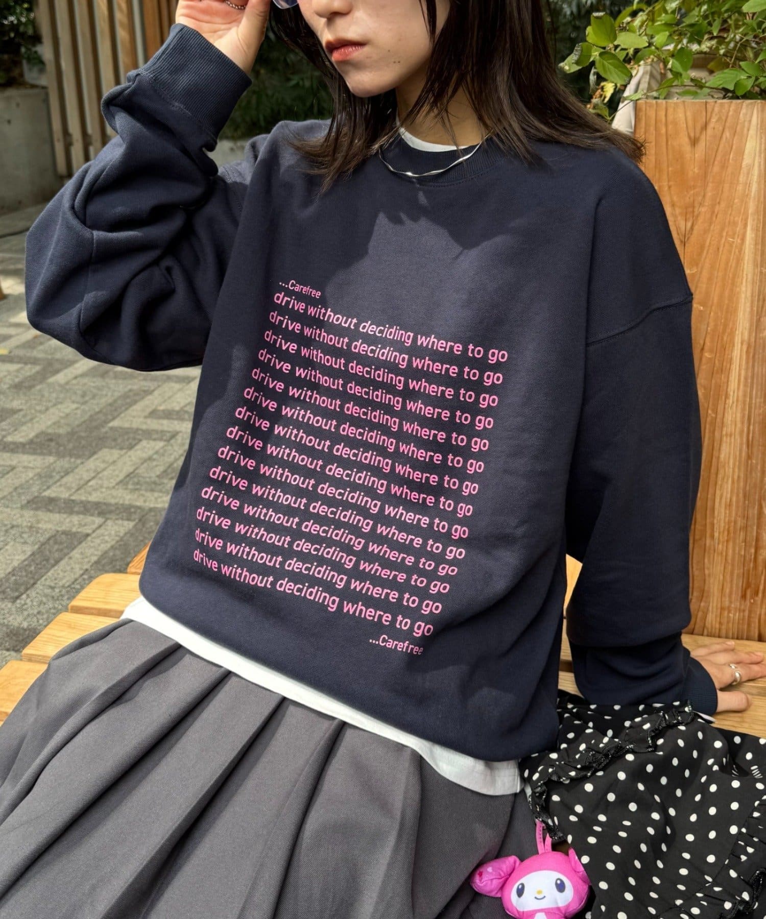 CIAOPANIC TYPY(チャオパニックティピー) メッセージロゴスウェット