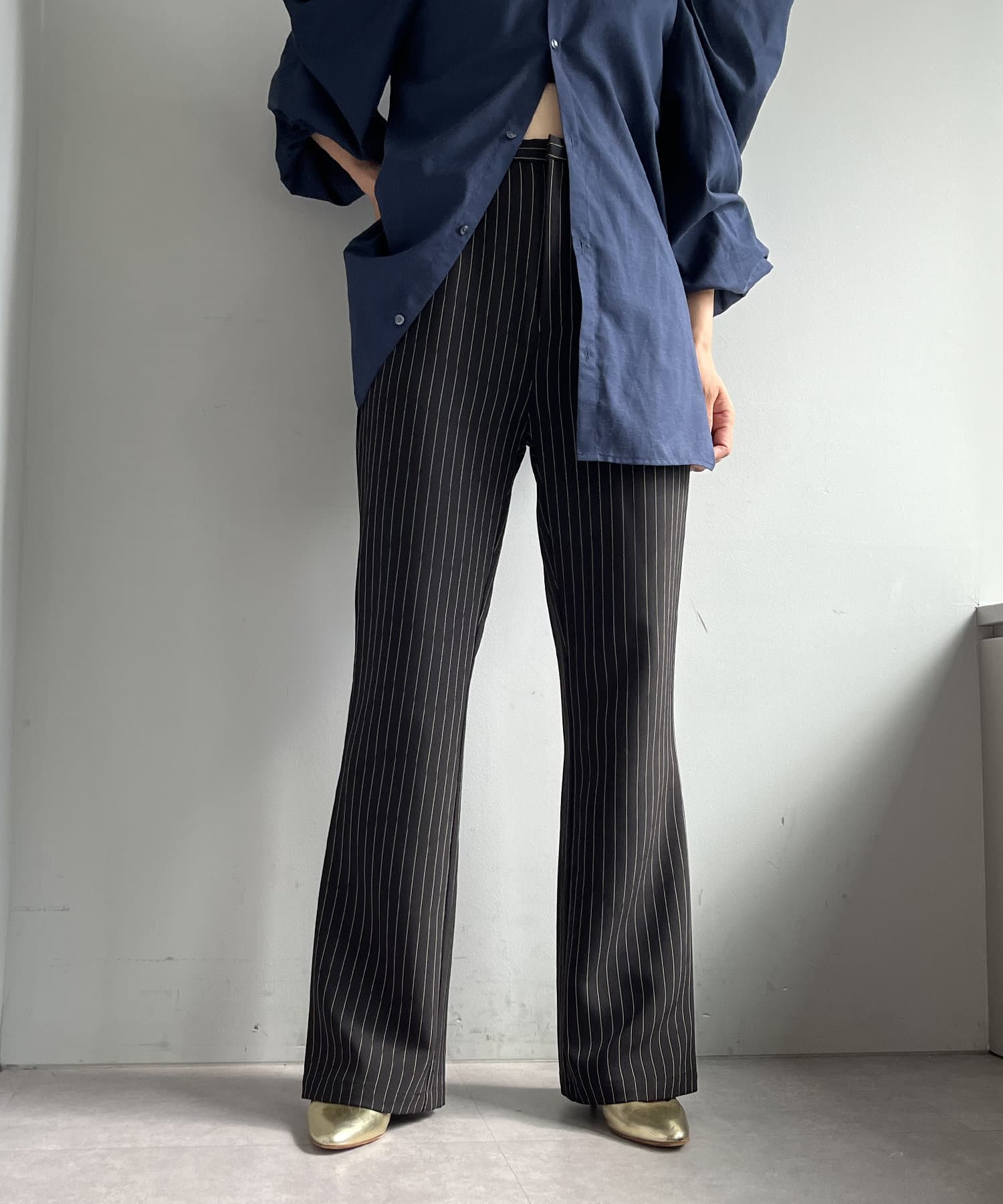 Pasterip(パセリ) レディース Easy slim slacks ブラック