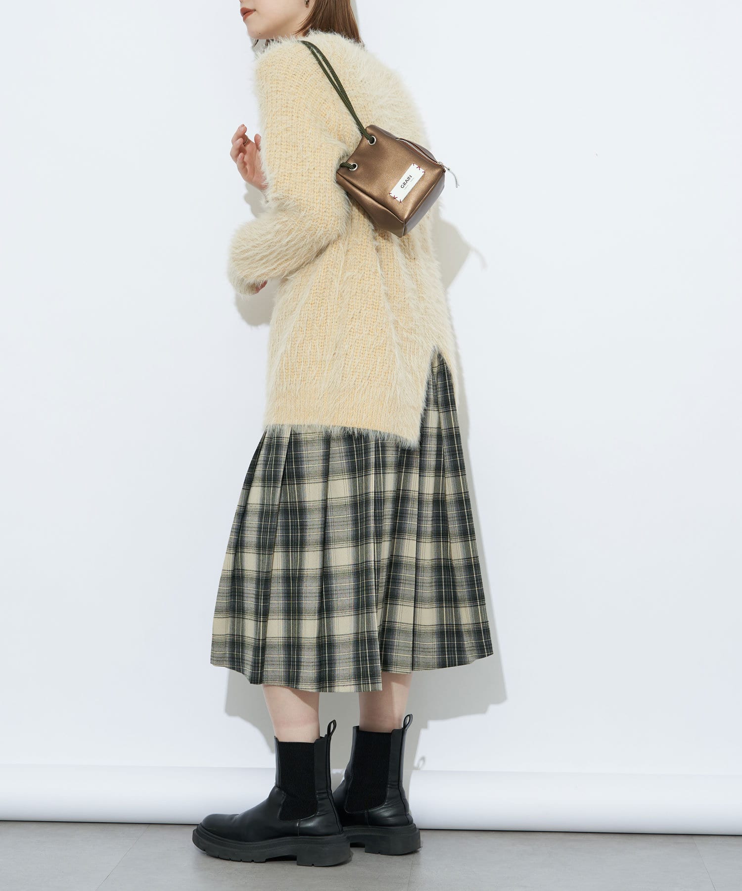 CIAOPANIC(チャオパニック) 【GRAIN/グレイン】2wayボックスミニショルダー #Parakeet