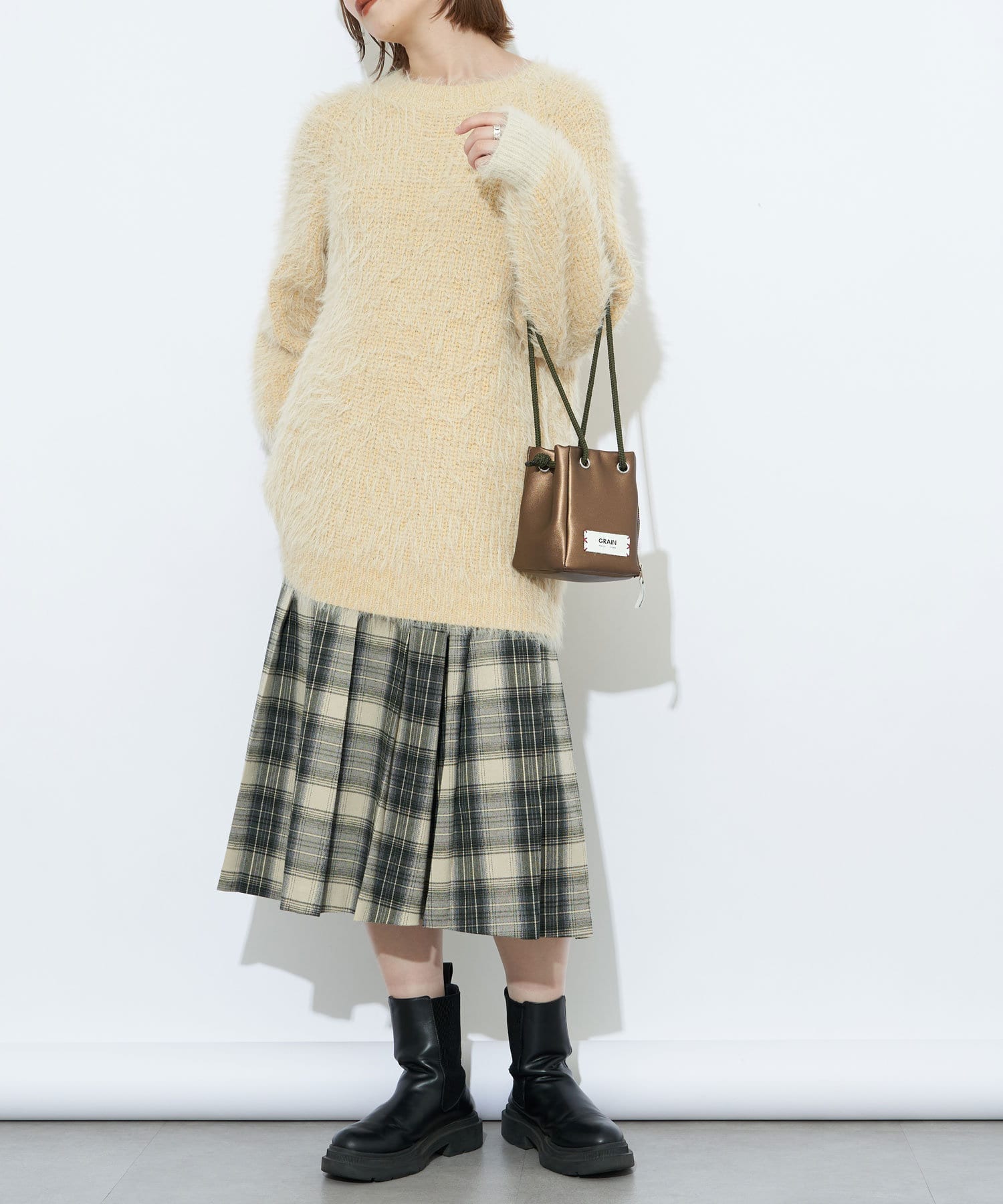 CIAOPANIC(チャオパニック) 【GRAIN/グレイン】2wayボックスミニショルダー #Parakeet