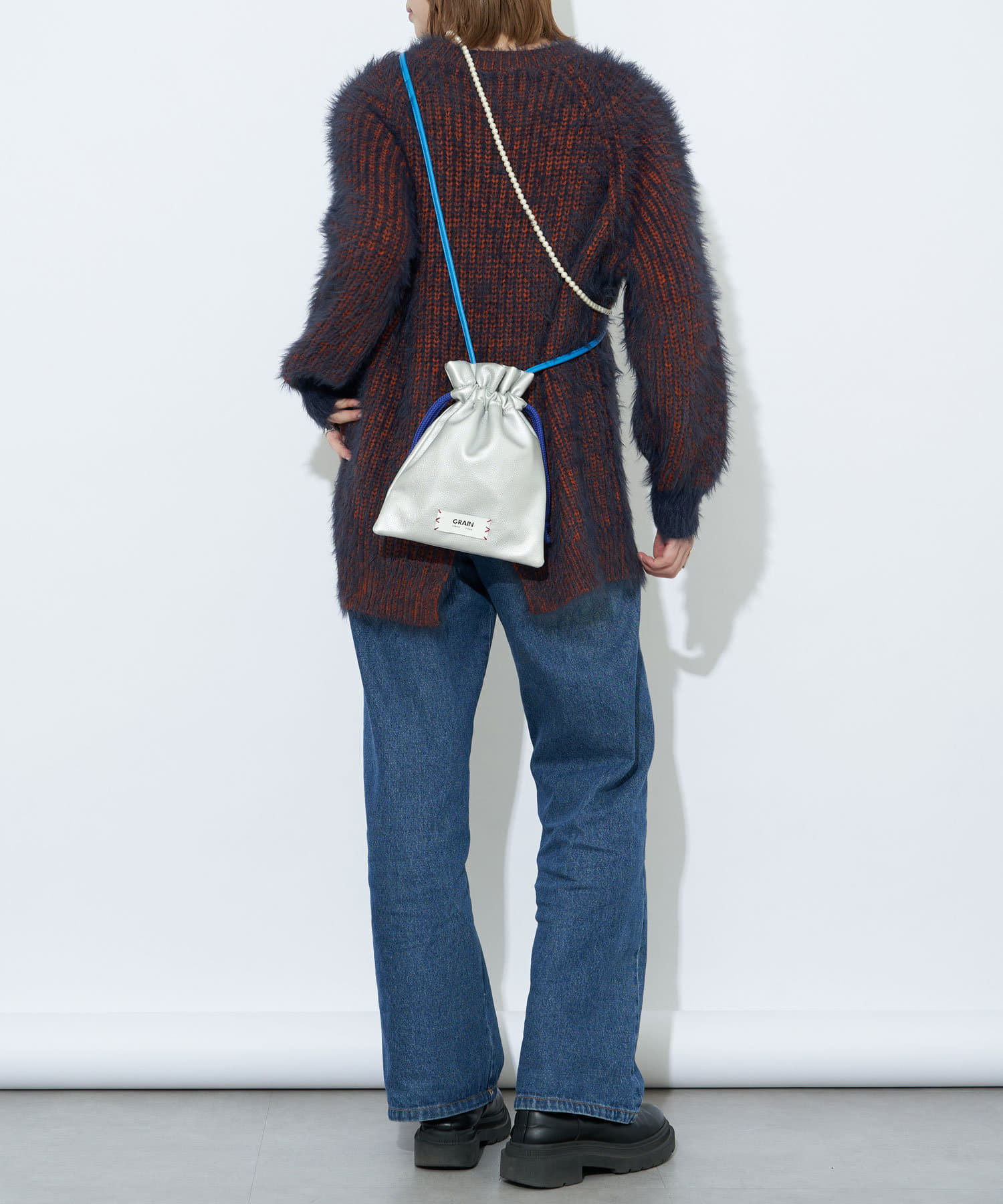 CIAOPANIC(チャオパニック) 【GRAIN/グレイン】バイカラーミニ巾着ショルダーバッグ ＃Owl