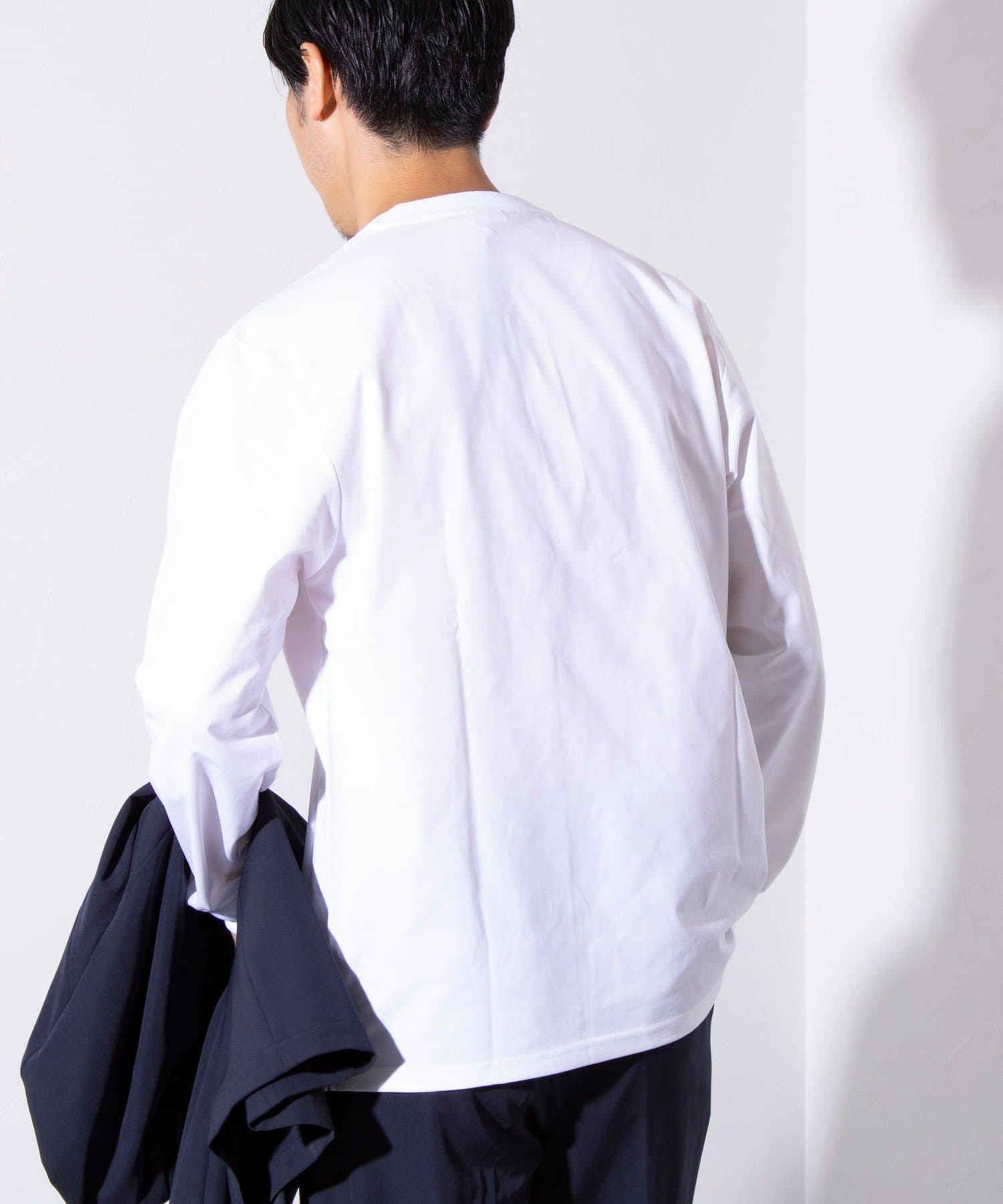 GLOSTER】パラシュートボタン ヘンリーネック 天竺 長袖Tシャツ ロンT