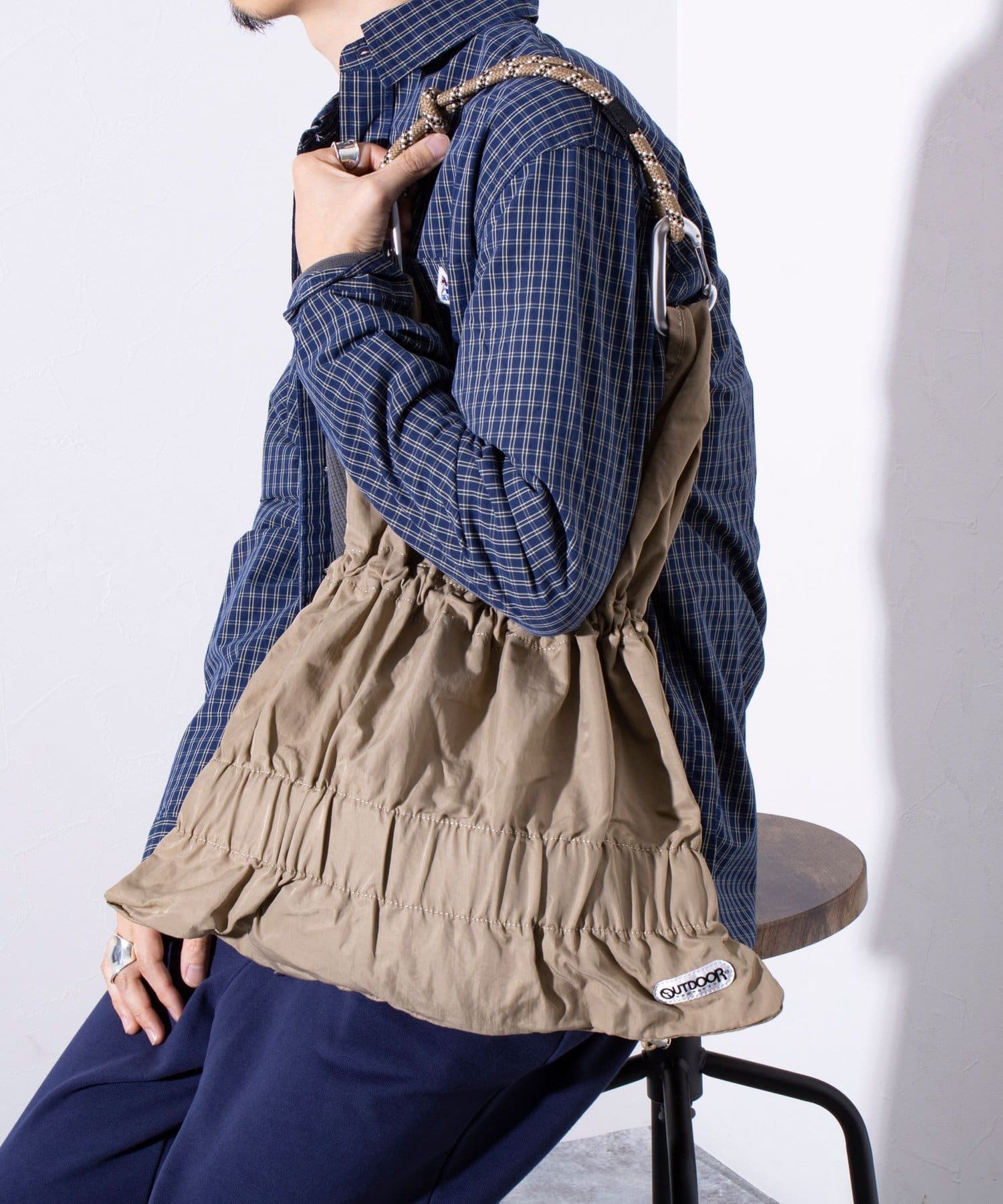 outdoor products Drawstring Shopper 美品 OUTDOOR PRODUCTS】Drawsting Shopper | FREDY & GLOSTER