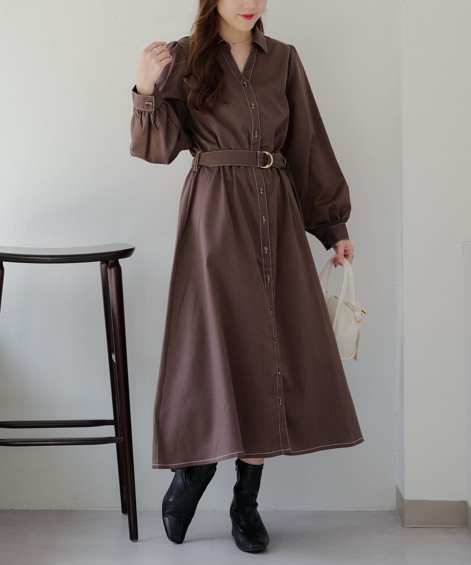 スキッパーシャツワンピース | Remind me and forever