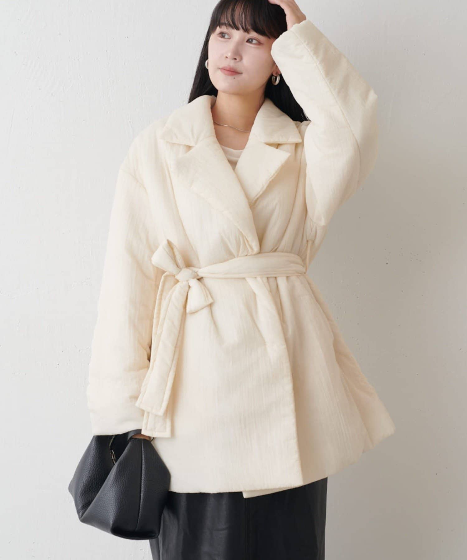 Lui'sのオリジナルファブリックウール混 オーバージャケット&バルーン