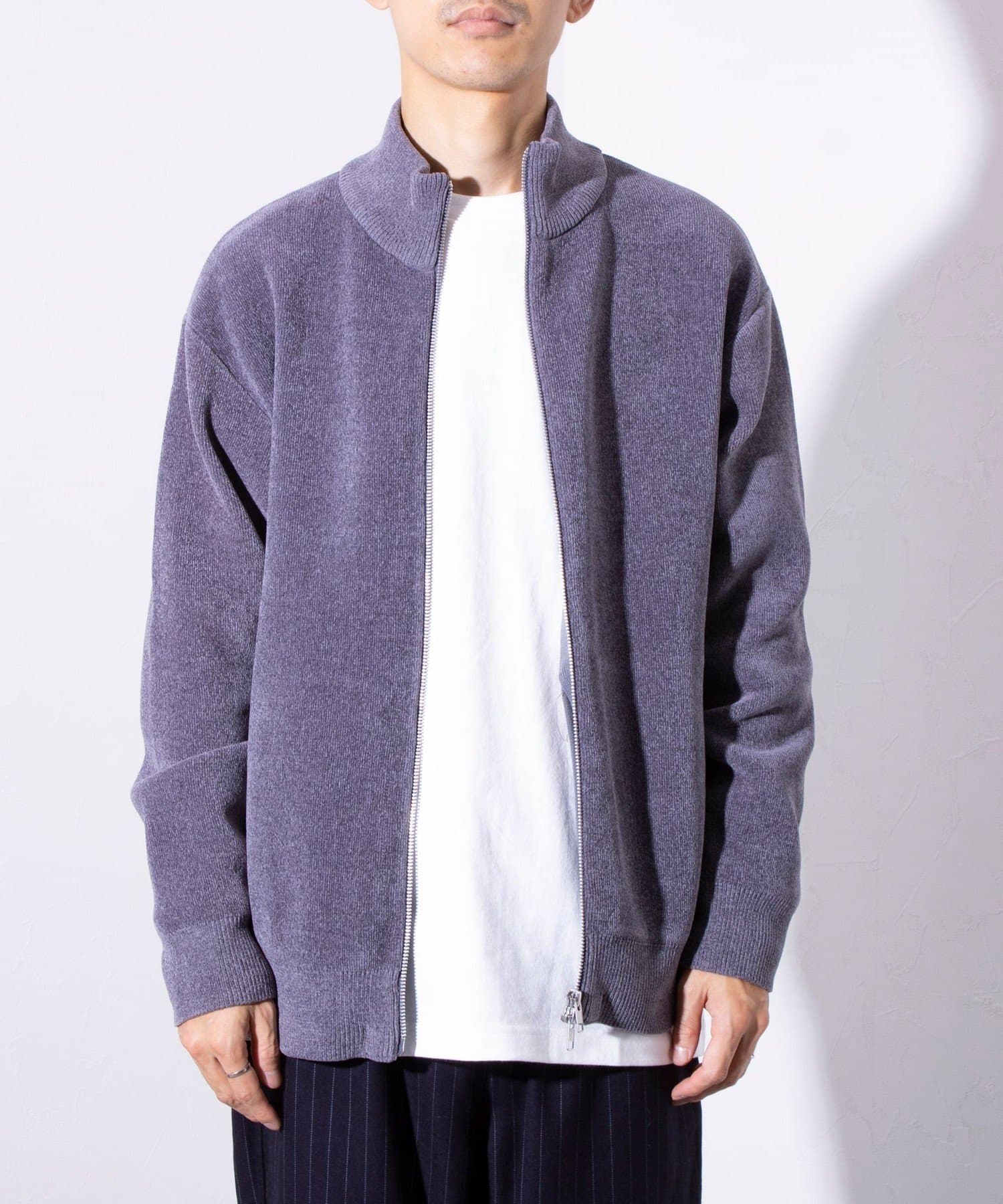 FREDY & GLOSTER(フレディ アンド グロスター) 【GLOSTER】モールWフェイス ジップアップ ドライバーズニット