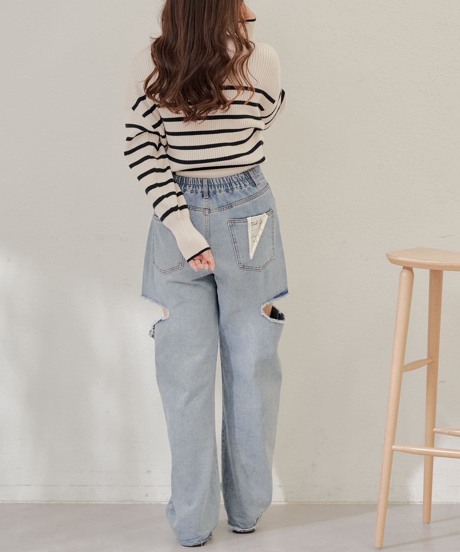 NICE CLAUP / OLIVE des OLIVE OUTLET(ナイスクラップ  / オリーブ デ オリーブ アウトレット) 【WEB限定】袖ボリュームニット