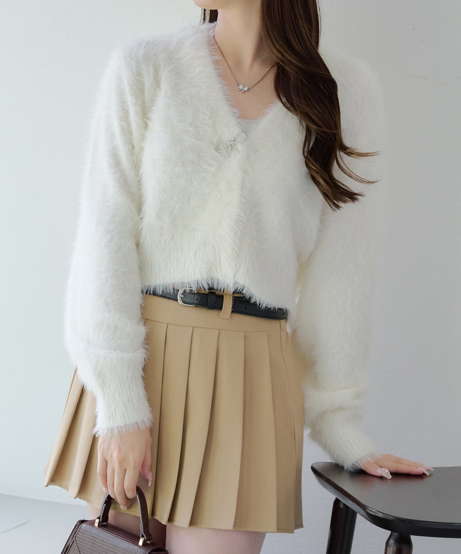 シャギーショートカーディガン | Remind me and forever(リマインド