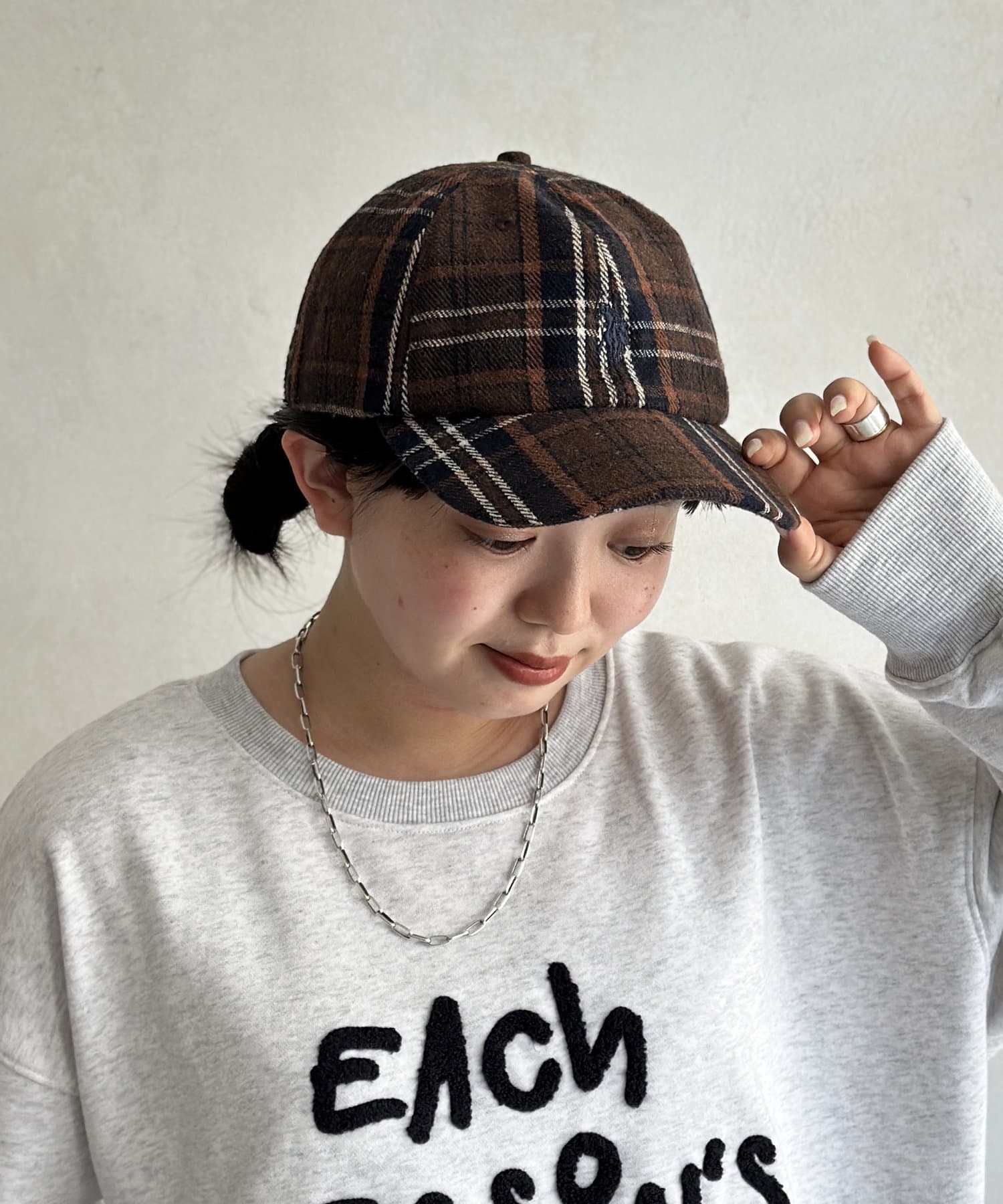 CPCM(シーピーシーエム) 【U.S. POLO ASSN.】1P刺繍メルトンチェックキャップ