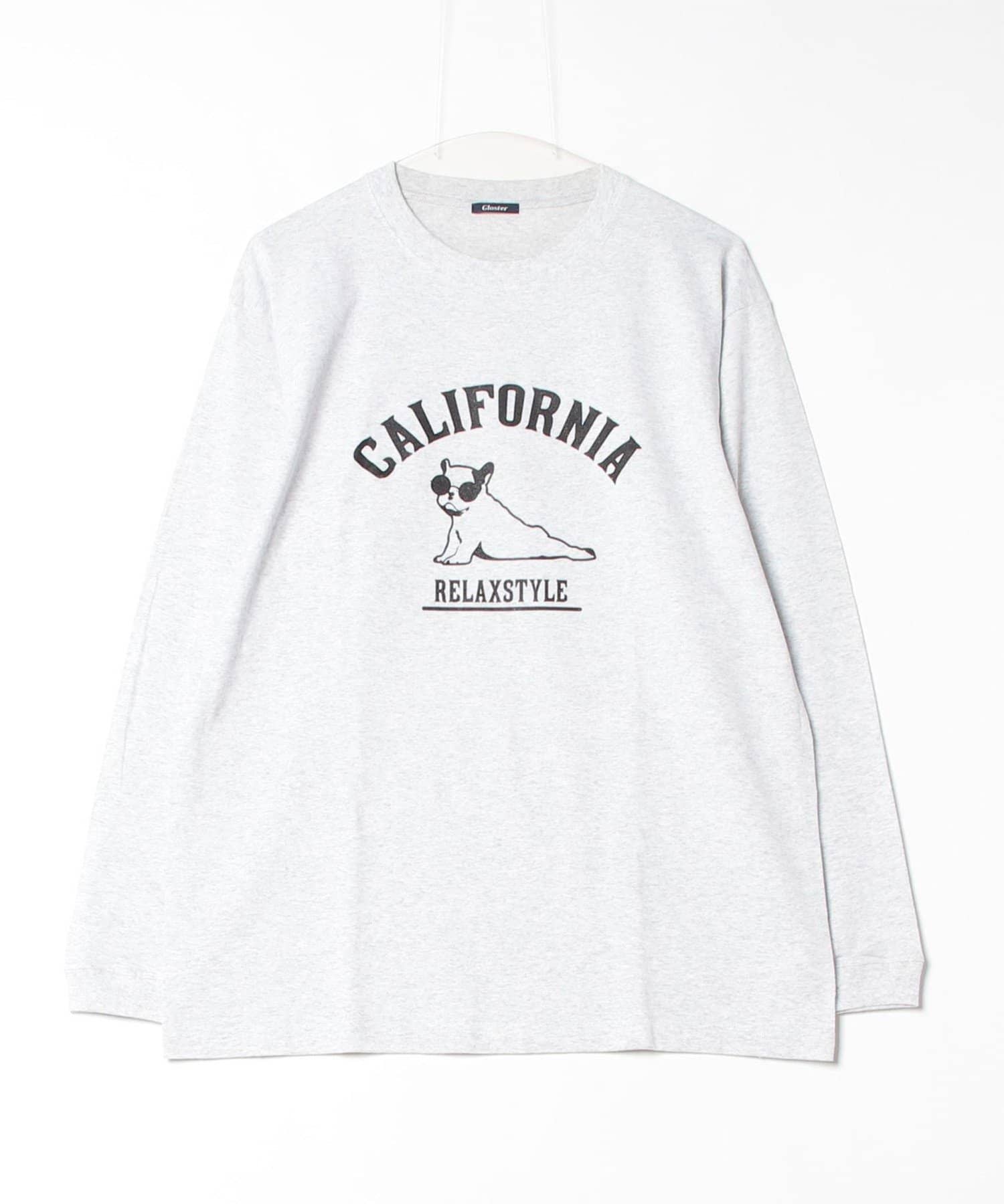 FREDY & GLOSTER(フレディ アンド グロスター) 【GLOSTER】ヨガ犬 クルーネック ロングスリーブ 長袖プリントTシャツ