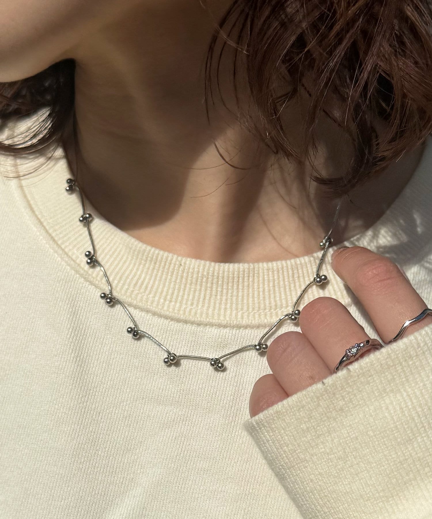 Lattice(ラティス) ＜ステンレス＞ボールチェーンネックレス