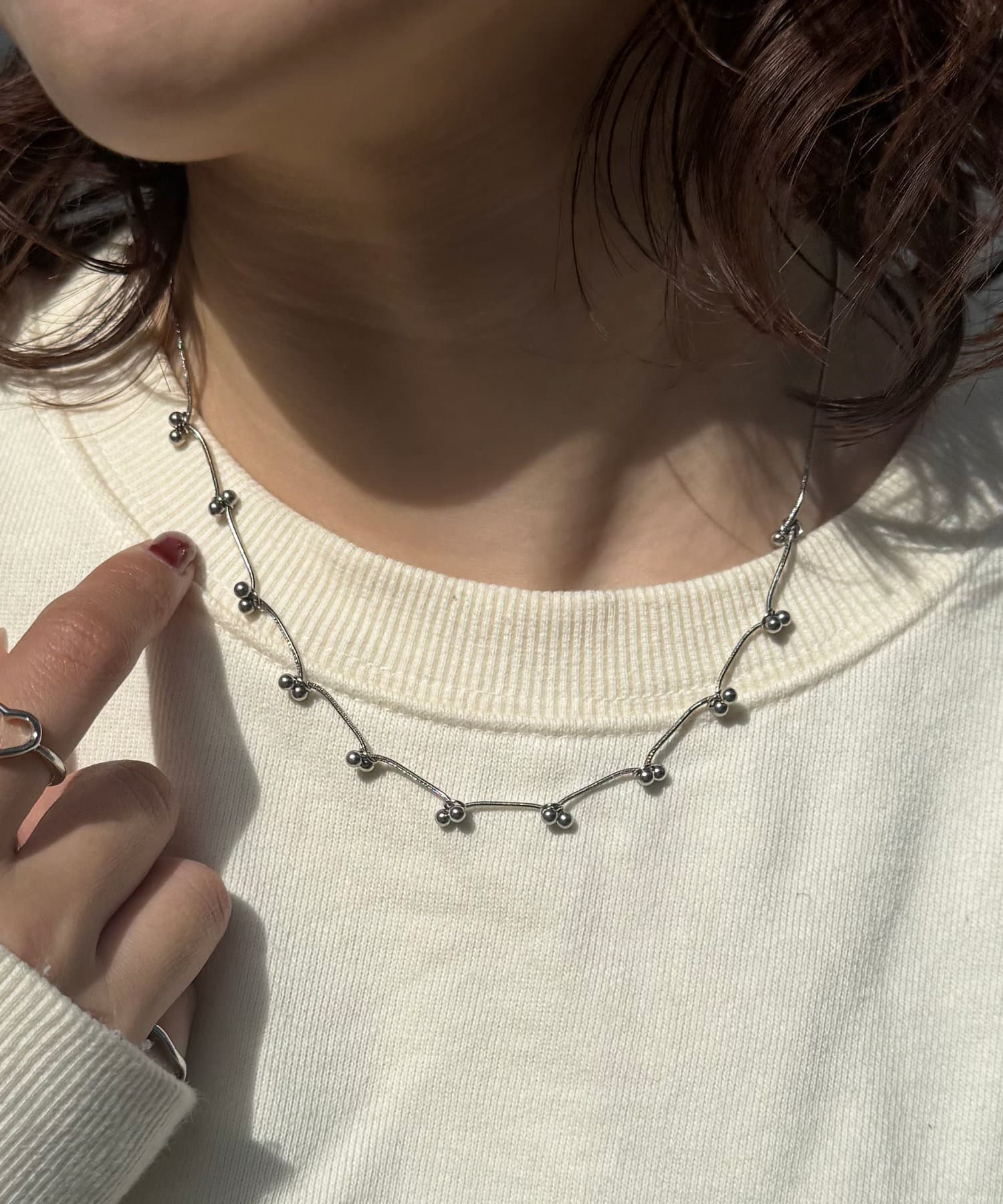 Lattice(ラティス) ＜ステンレス＞ボールチェーンネックレス