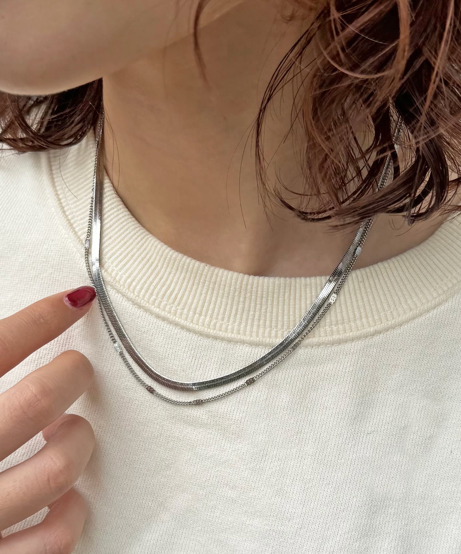 Lattice(ラティス) ＜ステンレス＞2連チェーンネックレス