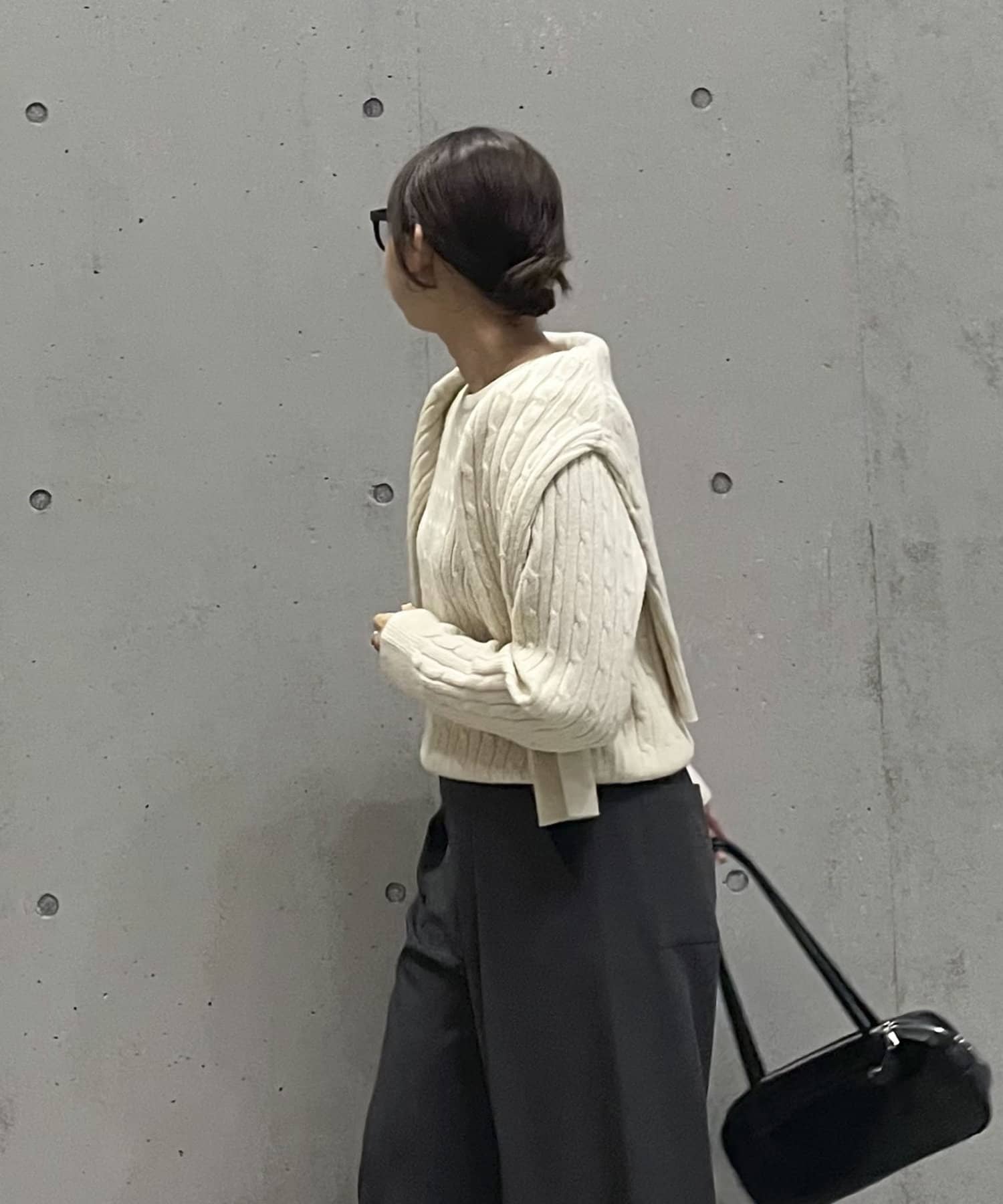 COEL♡ステッチブークレニットジャケット ステッチブークレーニットジャケット COEL コエル ニット ジャケット