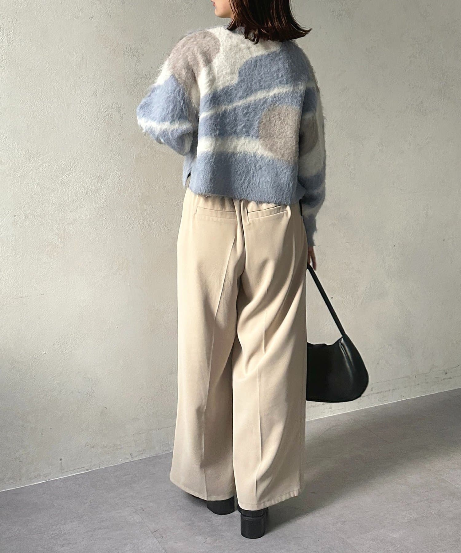 Thevon.(ゼヴォン) ニュアンス柄シャギーニット