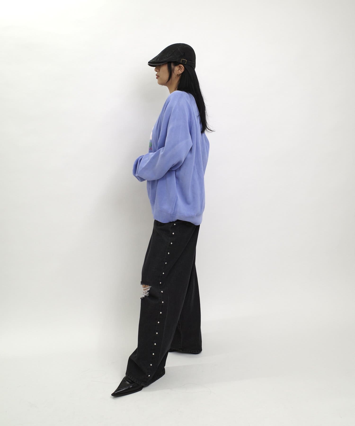 WEB限定】【BLESS YOU/ブレスユー】フラワー刺繍スウェット