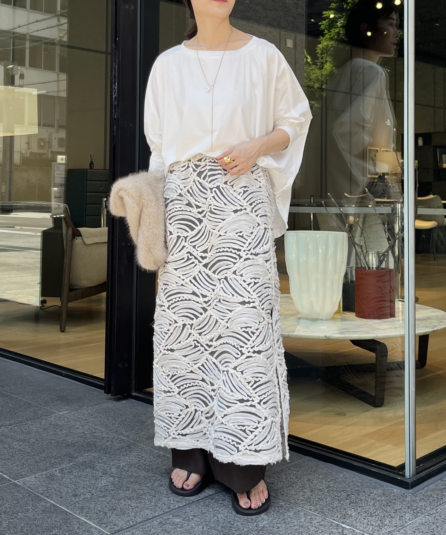 Dou Dou 新品、未使用のタグ付き　布帛切替ポンチョプルオーバー☆ DouDou】布帛切替ポンチョプルオーバー | OUTLET(アウトレット