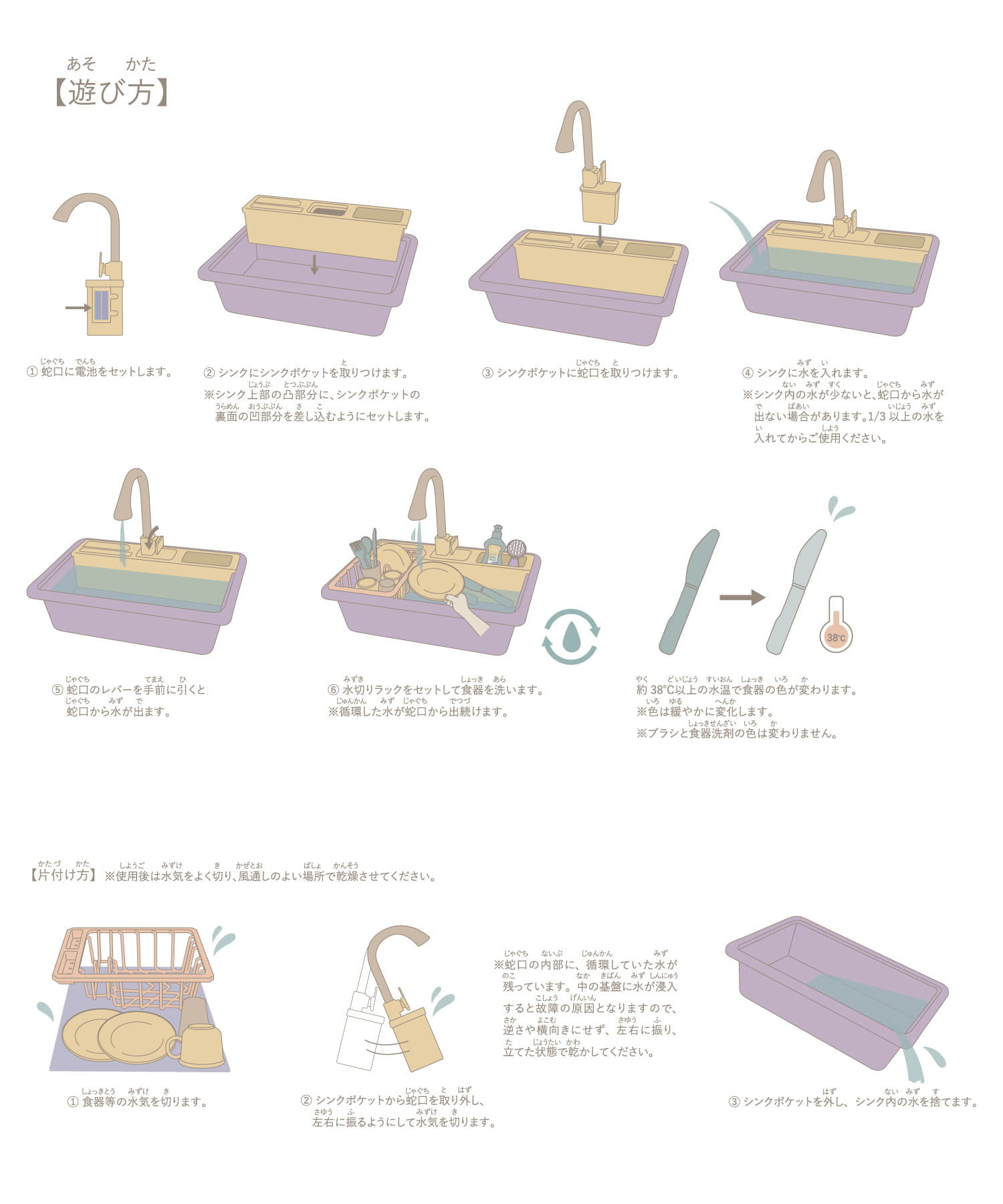 3COINS(スリーコインズ) 温度で色が変わるキッチンシンクトイ